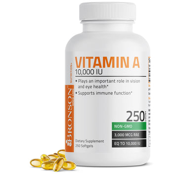 Bronson Vitamin A 10,000 IU Premium Non-GMO Formula Supports Healthy Vision Bronson uk supplements