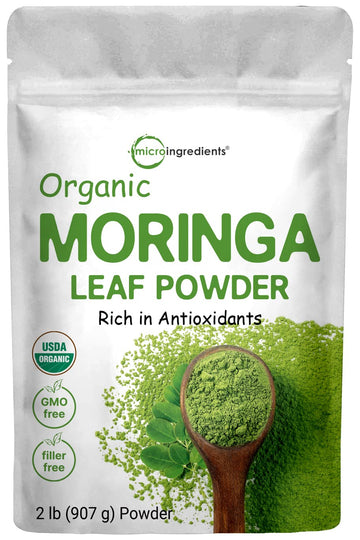 Organic Moringa Oleifera Leaf Powder for Hair, 2 Pounds, Rich in Antioxidants and Immune Micro Ingredients uk supplements