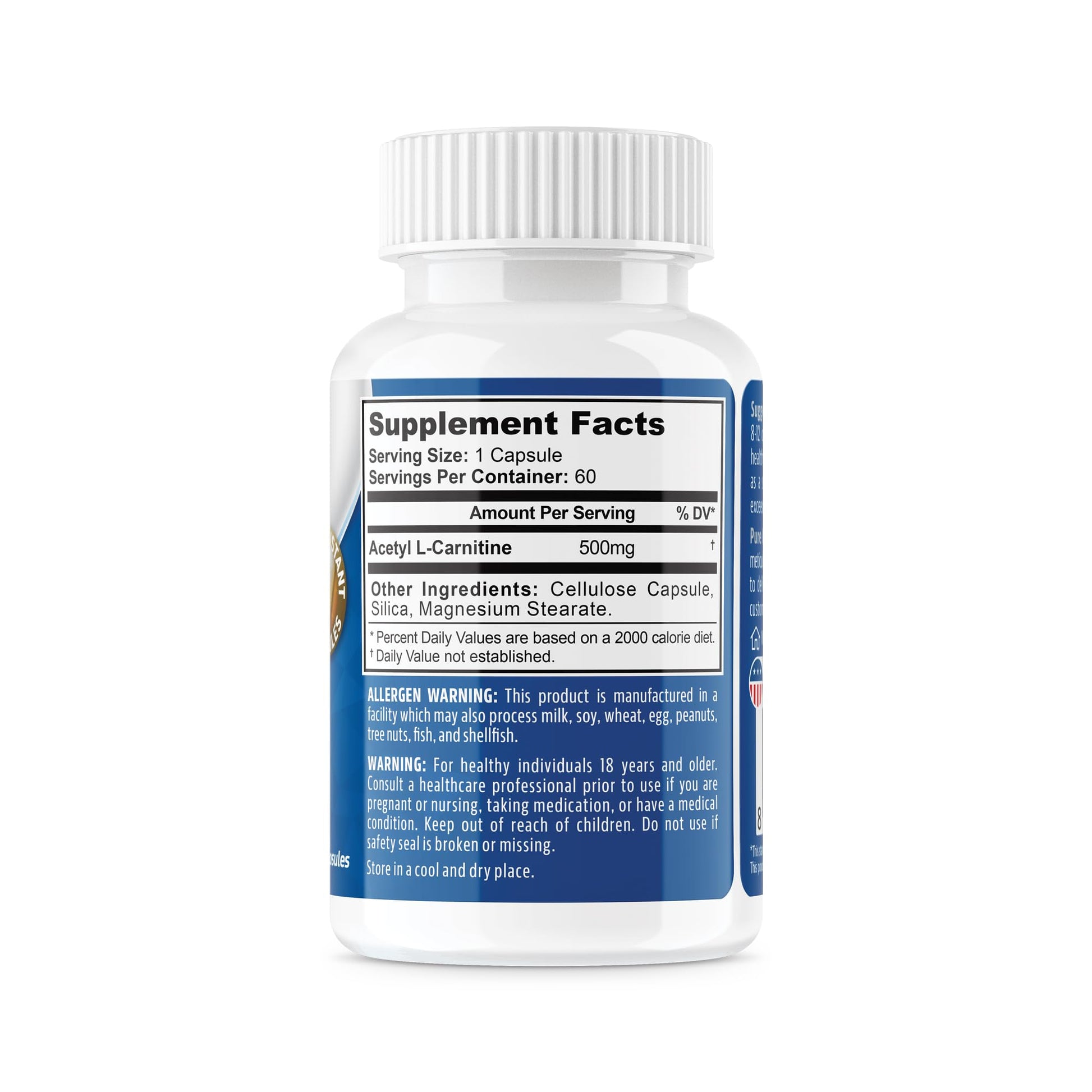 NeuropAWAY Elements Acetyl L-Carnitine 500mg 60ct Acid Resistant Capsules (60 500mg NeuropAWAY uk supplements