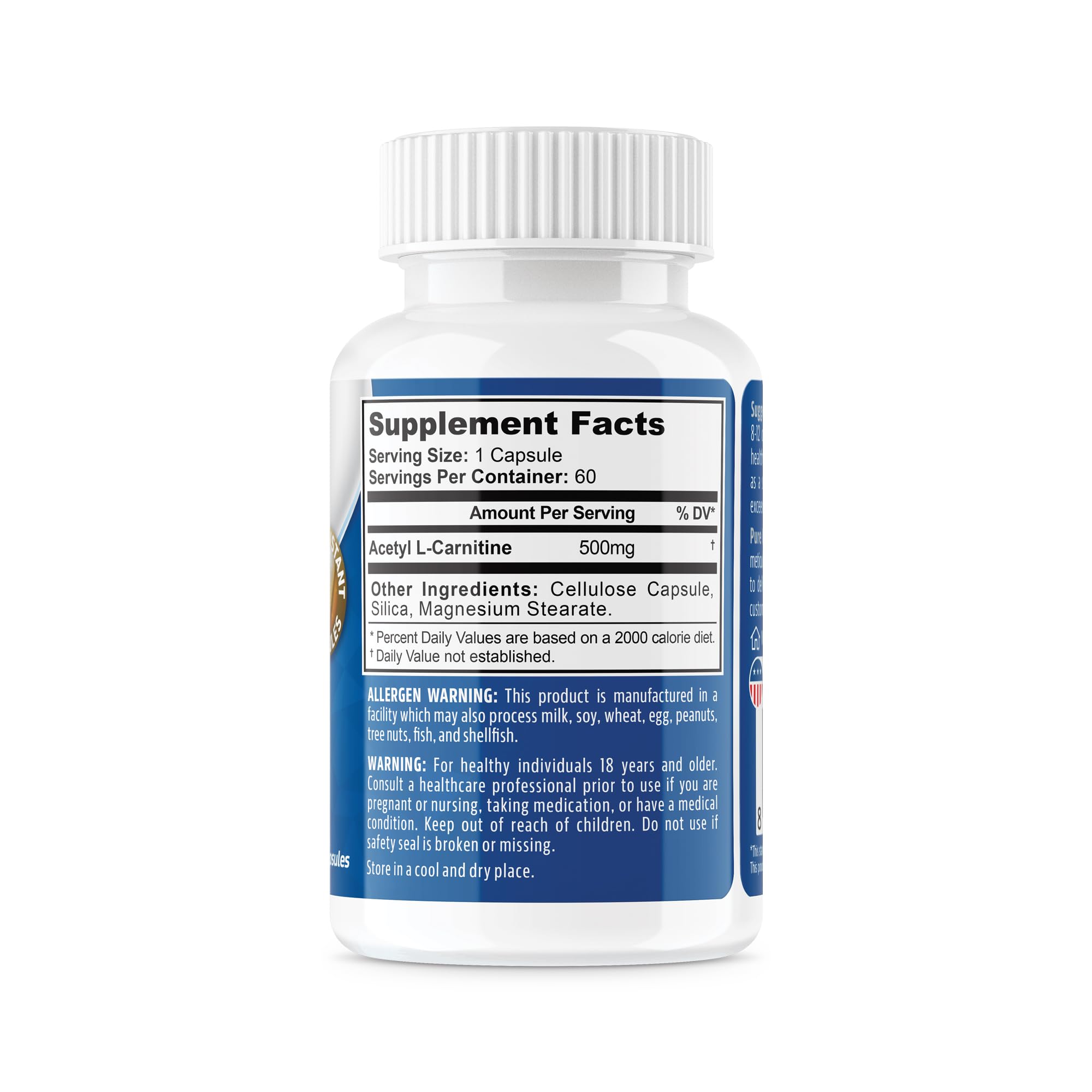 NeuropAWAY Elements Acetyl L-Carnitine 500mg 60ct Acid Resistant Capsules (60 500mg NeuropAWAY uk supplements