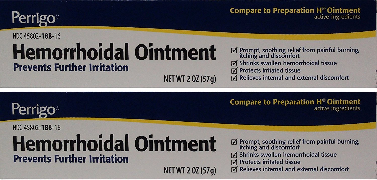 Hemorrhoidal Pain Relief Ointment Generic for Preparation H for Fast Relieves of Internal and External Hemorrhoid Symptoms 2 oz. Per Tube Pack of 2 Total 4 oz. PERRIGO PHARMACEUTICALS Company uk supplements