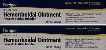 Hemorrhoidal Pain Relief Ointment Generic for Preparation H for Fast Relieves of Internal and External Hemorrhoid Symptoms 2 oz. Per Tube Pack of 2 Total 4 oz. PERRIGO PHARMACEUTICALS Company uk supplements