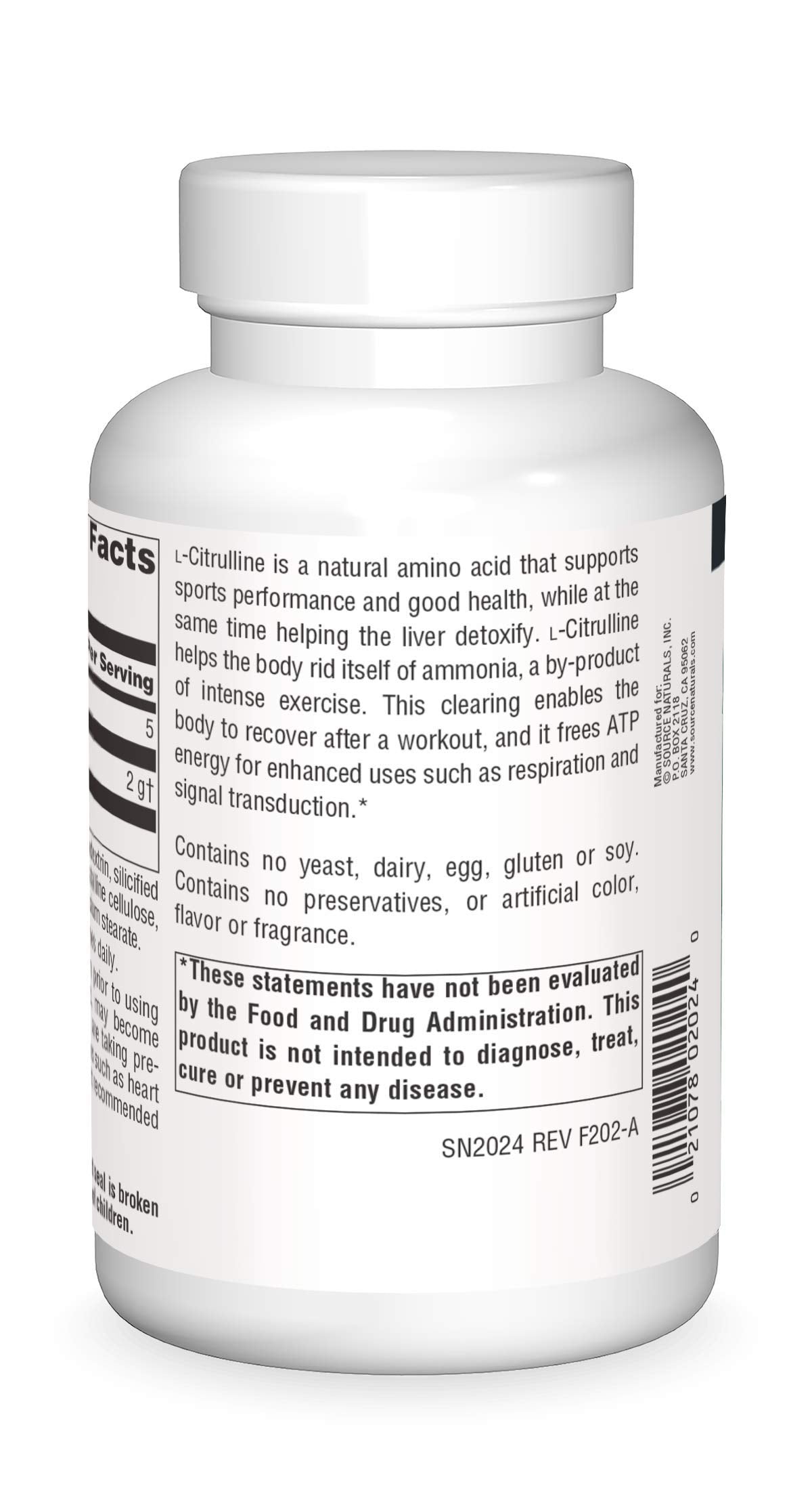 Source Naturals L-Citrulline 1000mg - Nitric Oxcide Booster - 120 Tablets Source Naturals uk supplements