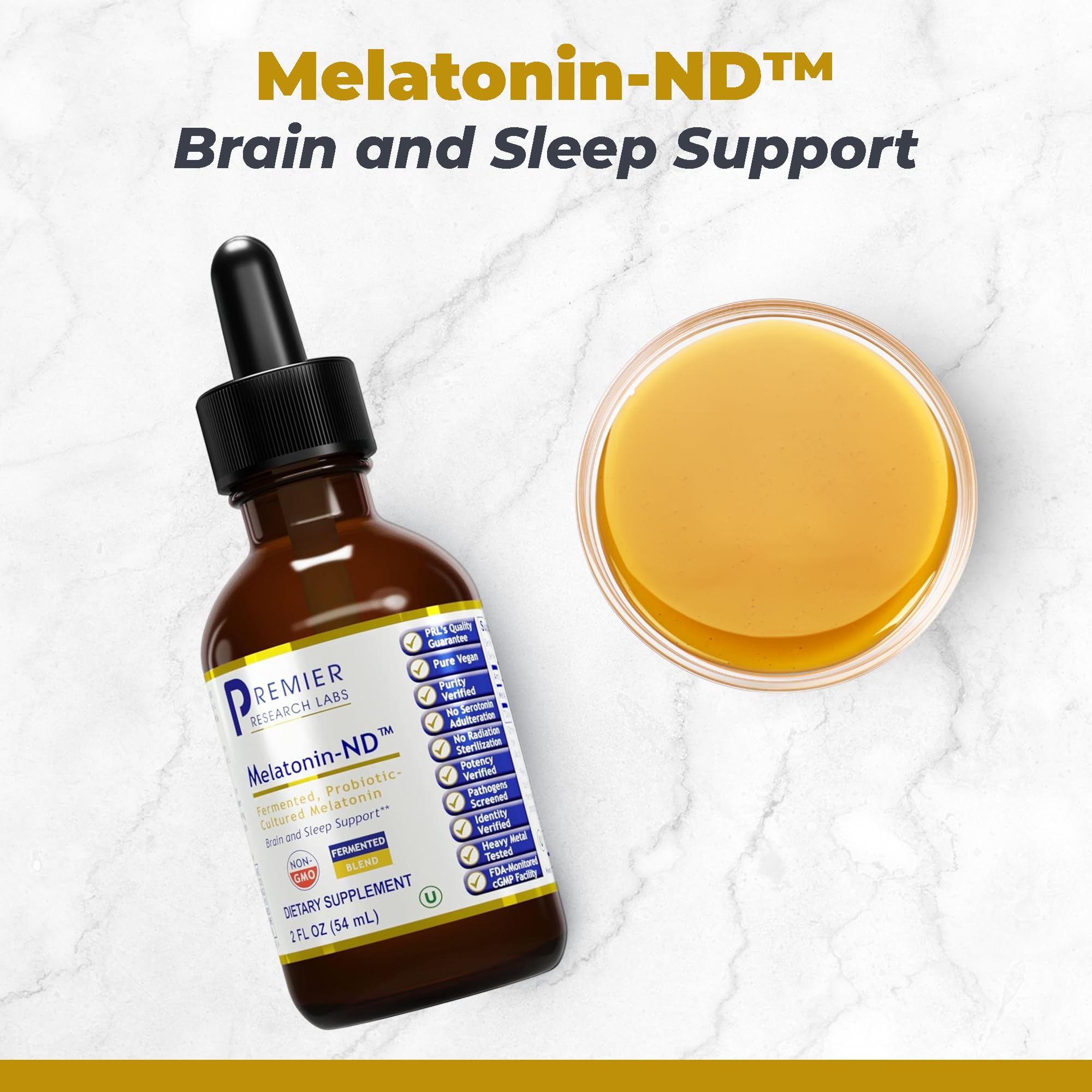 Premier Research Labs Melatonin-ND - Melatonin Liquid, Liquid Melatonin for Adults, Sublingual Melatonin Drops, Made with Organic Ingredients, Vegan Friendly - 2 Fl Oz (54 Servings) Premier Research Labs uk supplements