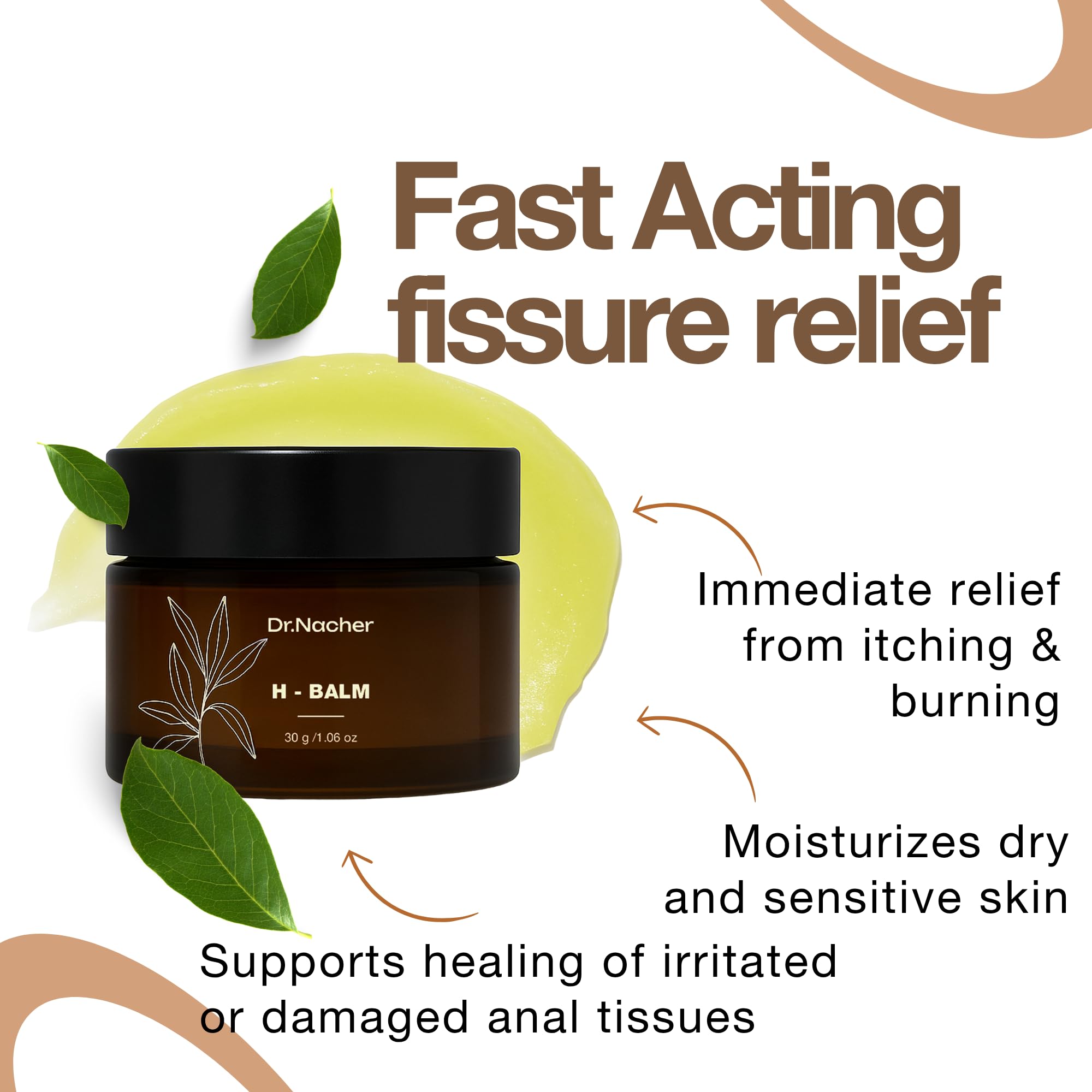 Dr. Nacher H-Balm. Rectal Natural Balm for Fissure, Hem Related discomfort. with Sophora & 12 Herbal Extracts. Soothes Irritation. Fast-Acting. Safe for Sensitive Areas and Postnatal. for Men & Women Dr. Nacher uk supplements