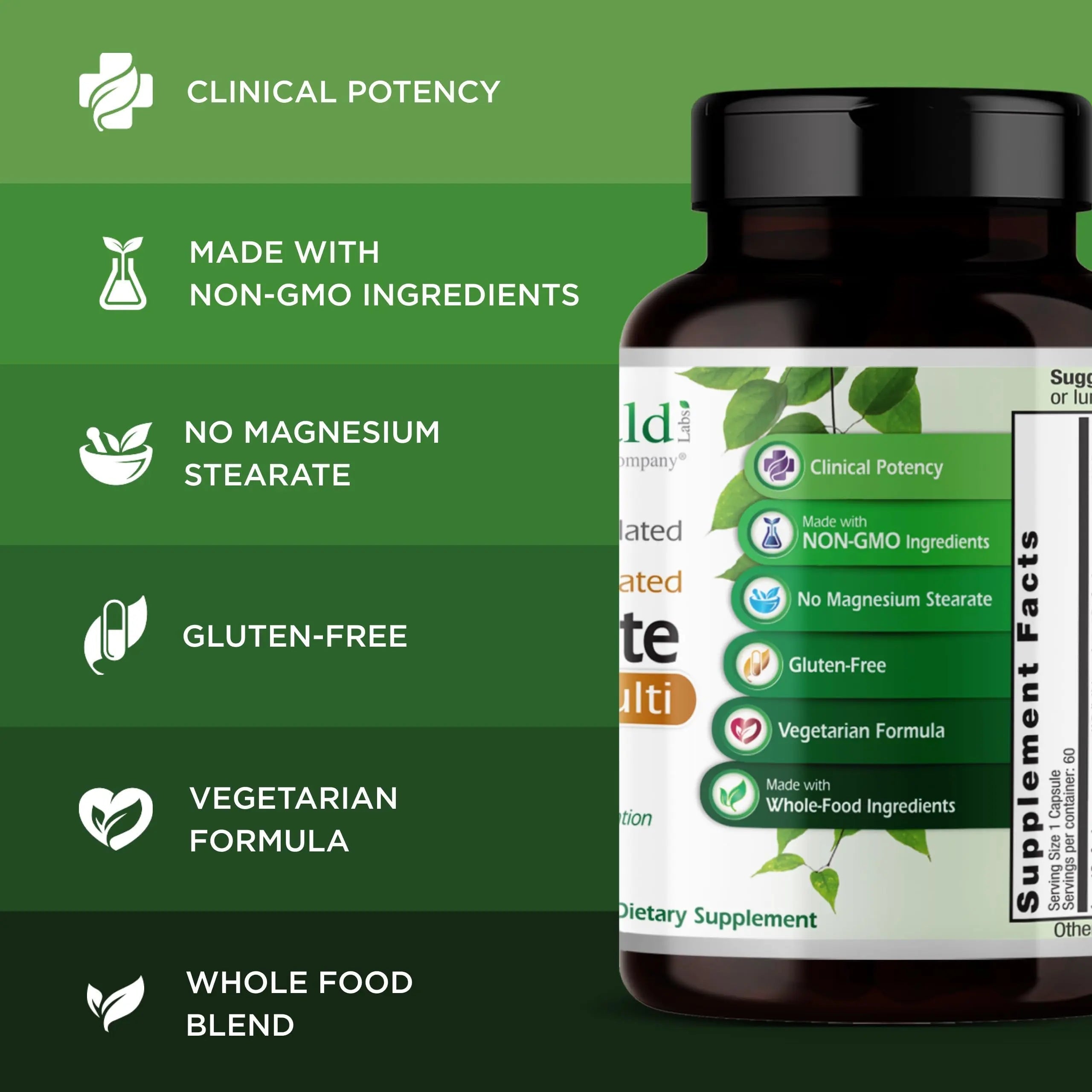 EMERALD LABS Complete 1-Daily Multi - Complete Multivitamin for Men & Women with Vitamin C, Methylated Folate, Whole-Food Blend & More EMERALD LABS uk supplements