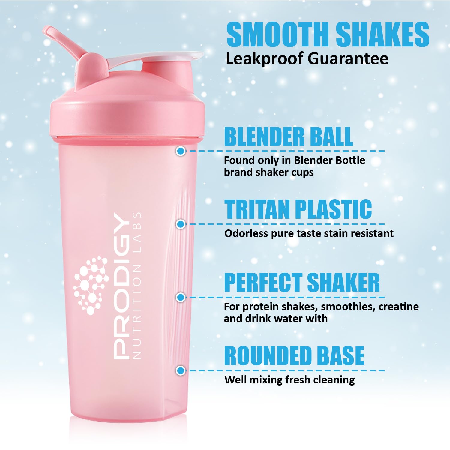 Protein Shaker 20oz Large Shaker Bottle Perfect for Workout Supplements, Protein powder Prodigy Nutrition Labs uk supplements