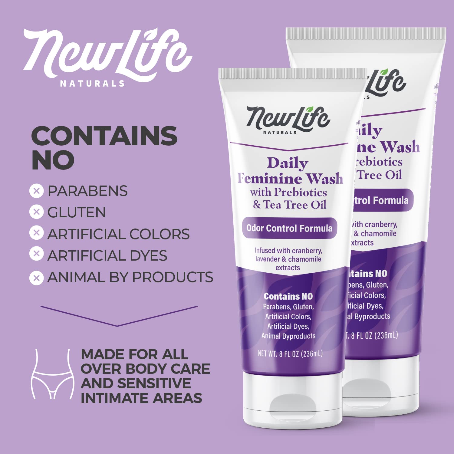 NewLife Naturals Daily Feminine Wash for pH Balance and Odor Control for Feminine Hygiene Intimate Wash NewLife Naturals uk supplements
