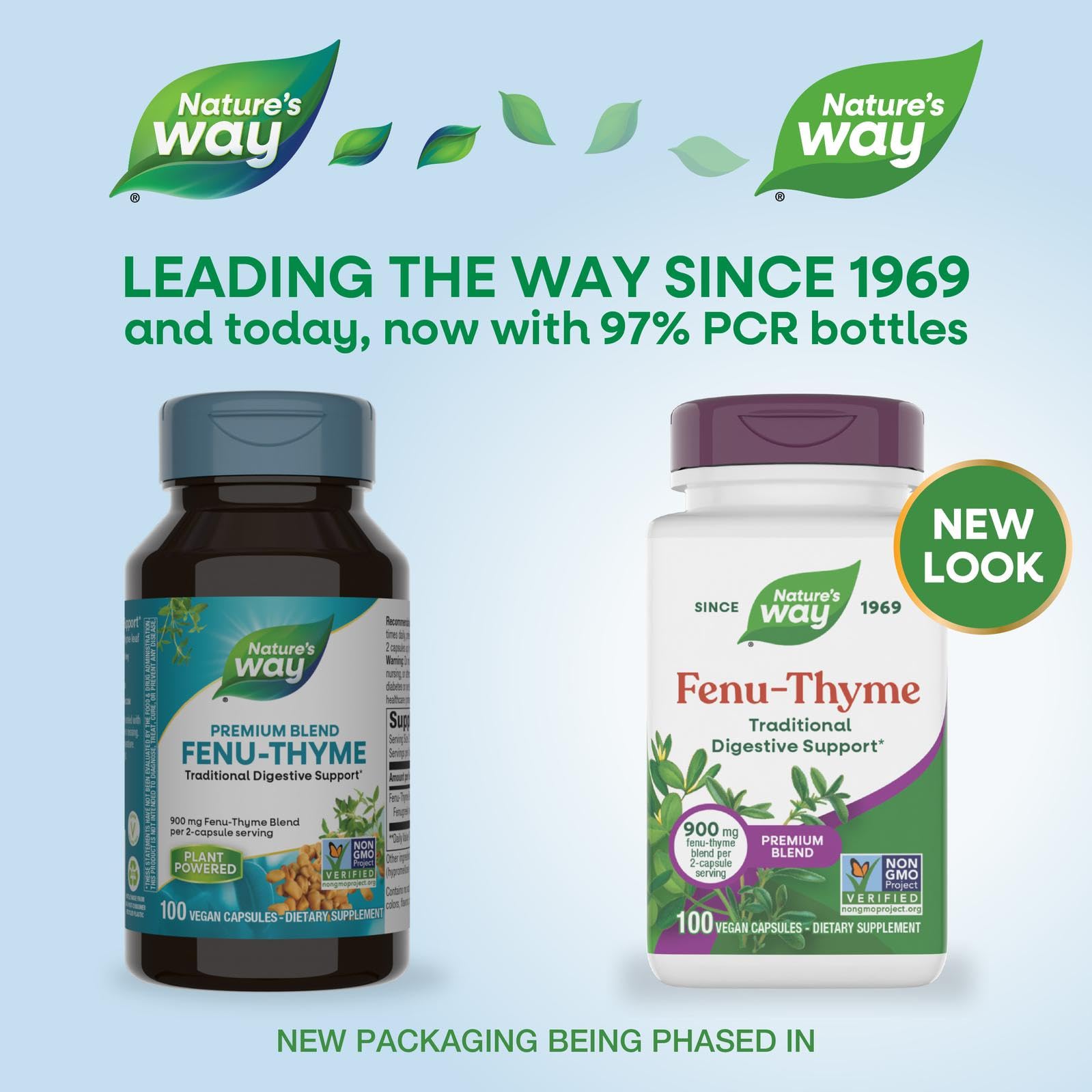 Nature's Way Fenu-Thyme - Traditional Digestive Support Blend* - 900 mg of Thyme & Fenugreek per 2-Capsule Serving - Non-GMO Project Verified & Dairy Free - 100 Vegan Capsules Nature's Way uk supplements
