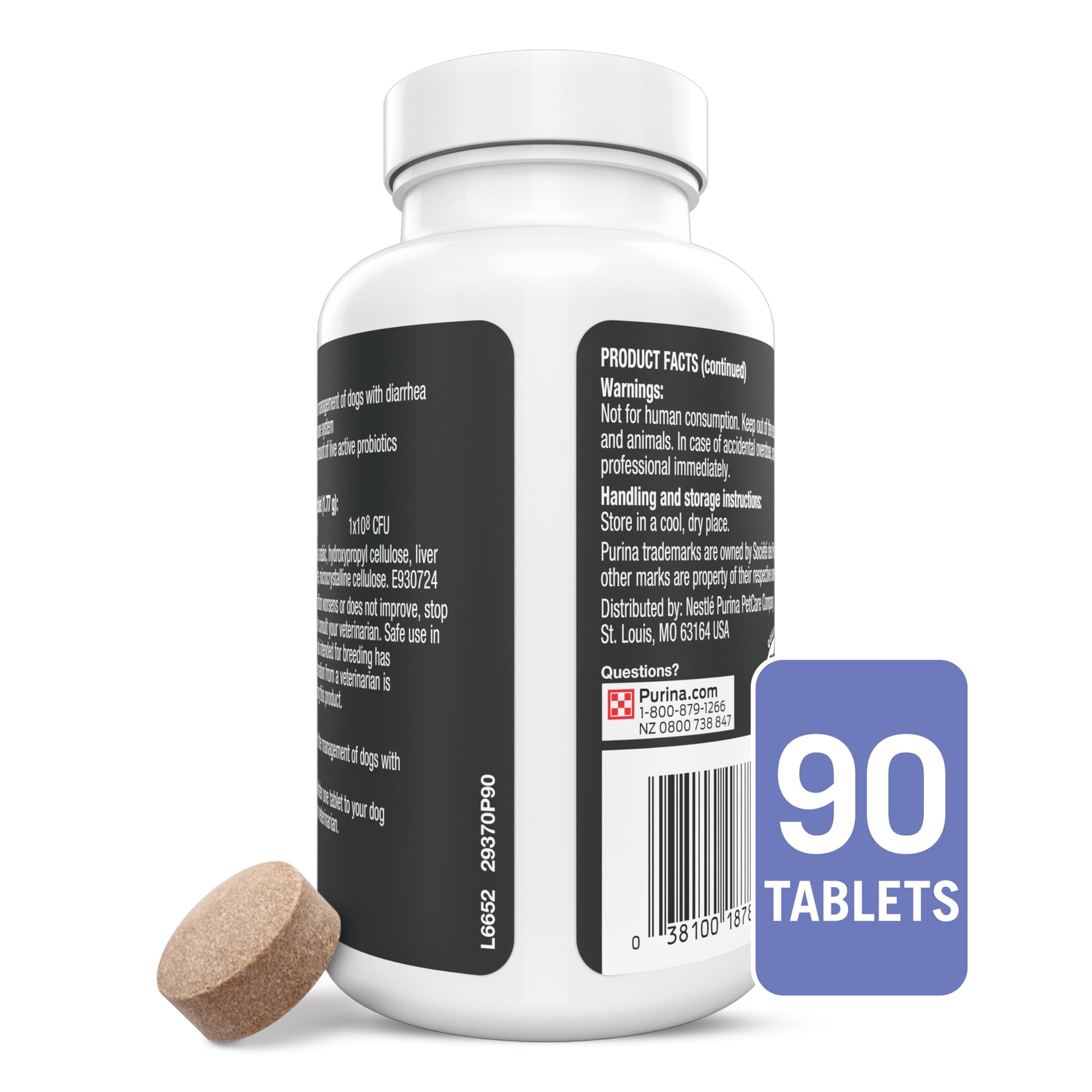 Purina Pro Plan Veterinary Supplements FortiFlora Daily Probiotics for Dogs Chewable Tablets for Digestive Gut Health and Diarrhea - 90 ct. Canister Pro Plan Veterinary Diets uk supplements