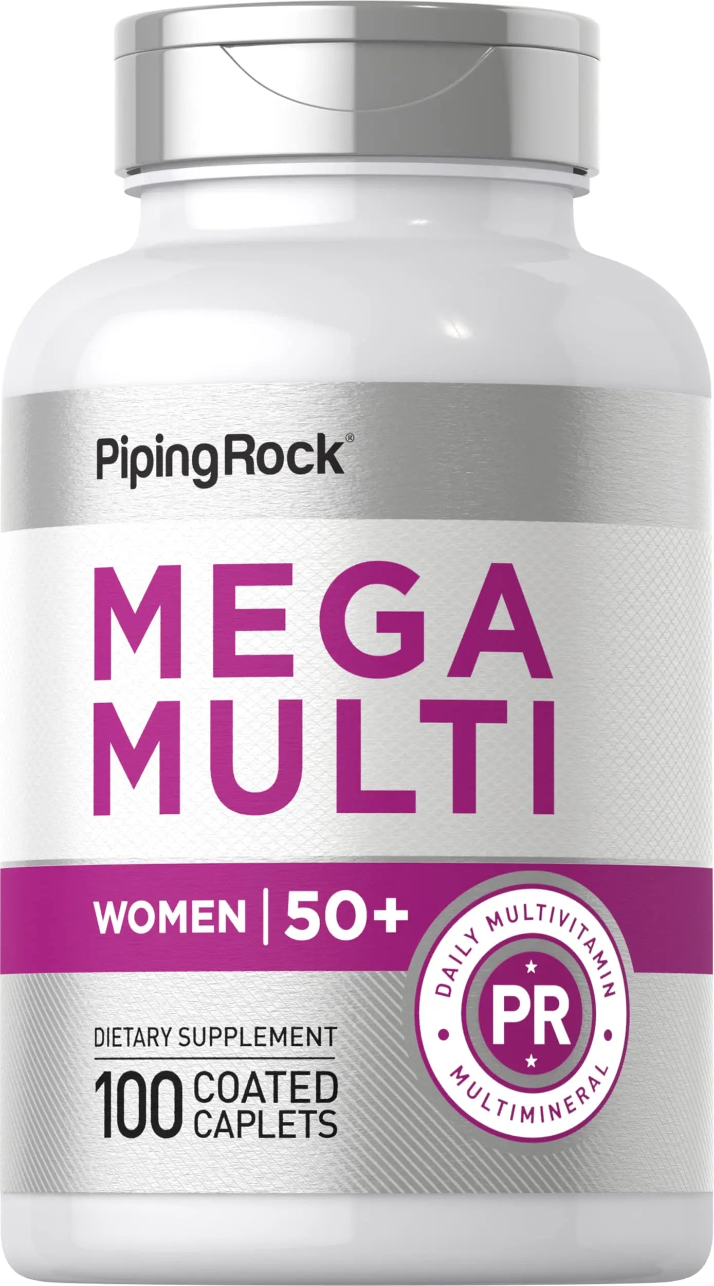 Piping Rock Multivitamin for Women 50 Plus | 100 Coated Caplets | Daily Multi Vitamin & Mineral for Women | Piping Rock uk supplements