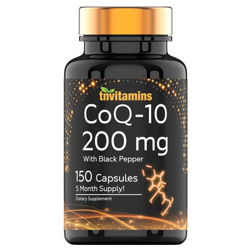 tnvitamins Ultra Potent CoQ-10 200 MG - 150 Capsules with Black Pepper Extract tnvitamins uk supplements