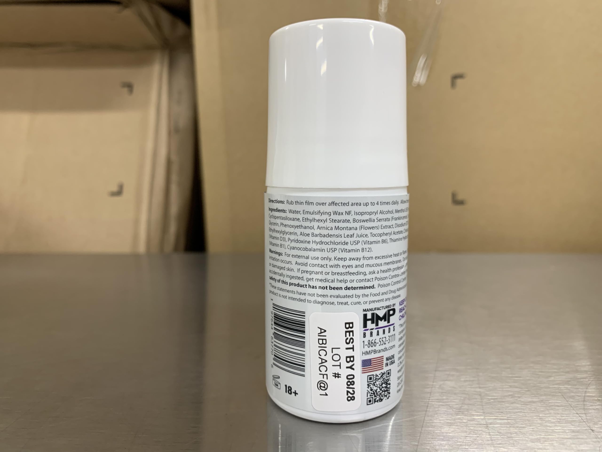 HMP Nerve Roll-On for Feet, Hands, Legs, Toes, Back 2000MG Hemp with Menthol & Arnica, Soothing Cooling Formula, Made in USA, 50ml (1 Pack) HMP BRANDS uk supplements