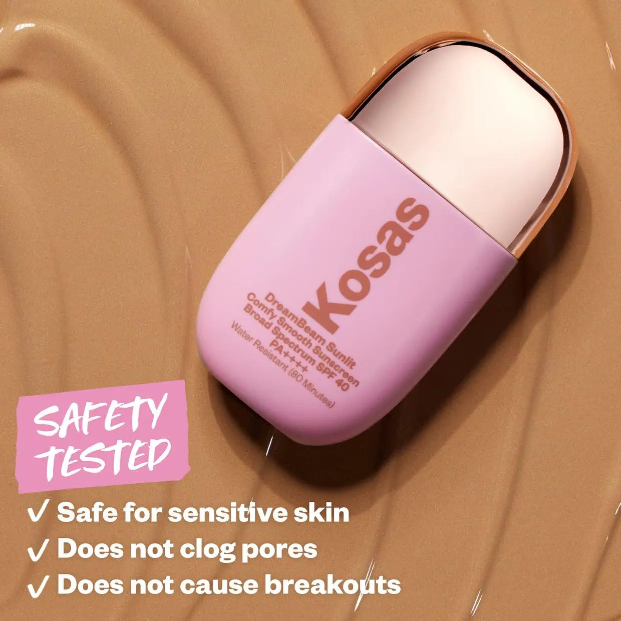 Kosas DreamBeam SPF 40 Mineral Sunscreen for Face + Makeup Prep – Lightweight Hydrating Sun Protection, 40 ml Kosas uk supplements