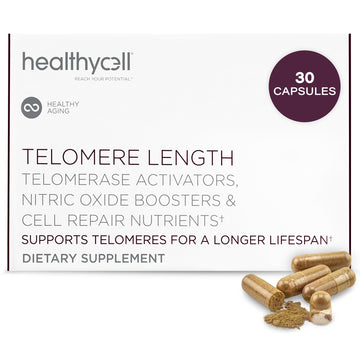 Healthycell Telomere Length Supplement - Anti-Aging Telomere Lengthening Supplements with Phytonutrients & Vitamins for Cellular Health - AC-11, Astragalus & Resveratrol - 30 Capsules Healthycell uk supplements