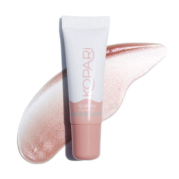 Kopari Coconut Lip Glossy | Nude Tint Birthday Suit | Vegan Hydrating Moisturizing Lip Oil Vitamin E Shea Butter Long Wear High Shine Non Sticky | Clean Plant Based Non Toxic Balm Paraben Free Kopari uk supplements