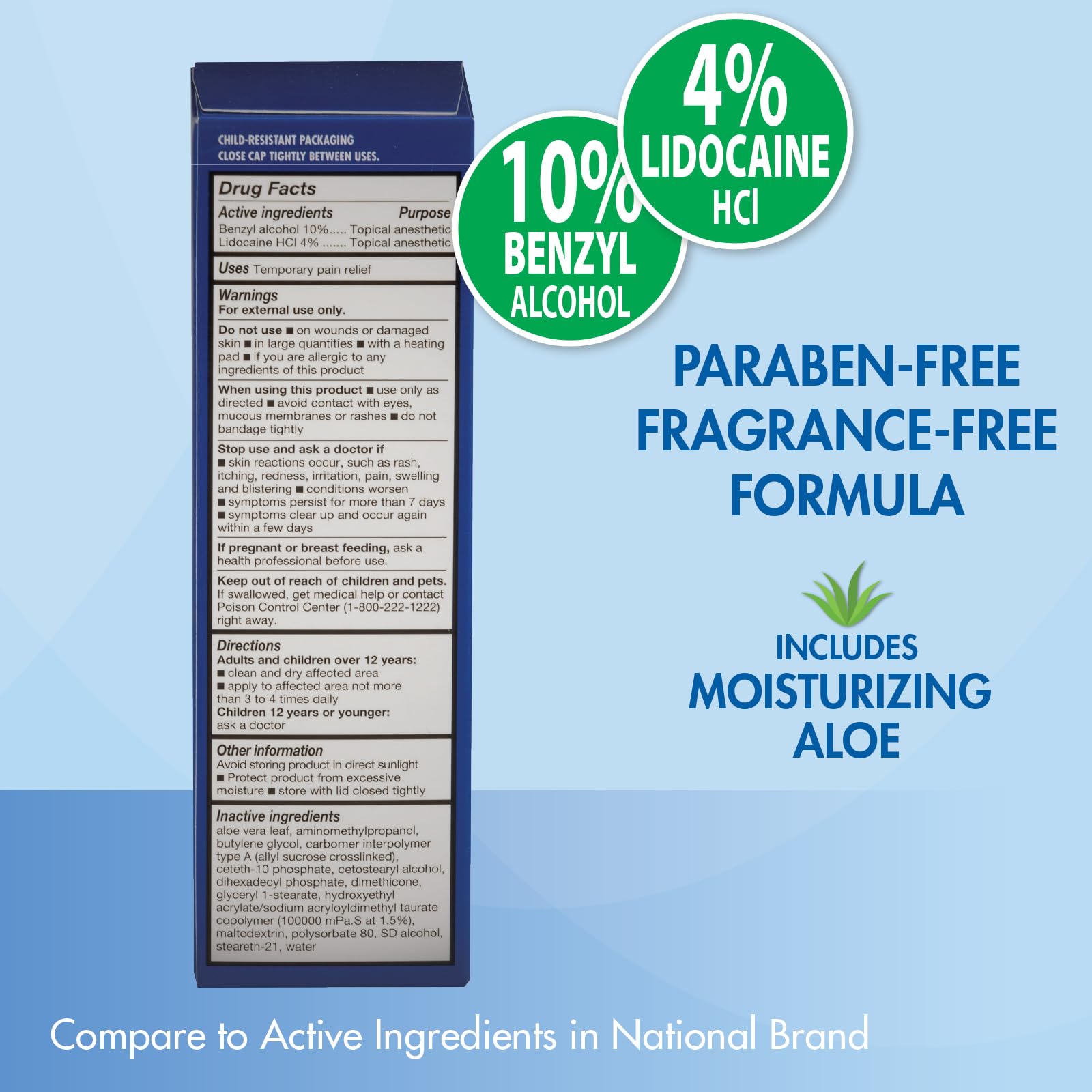 HealthWise Lidocaine Plus+ Cream | Numbs Away Pain | | Non-Greasy | 3.0 Oz | 4% OTC Lidocaine + 10% Benzyl Alcohol | Topical Anesthetic HealthWise uk supplements