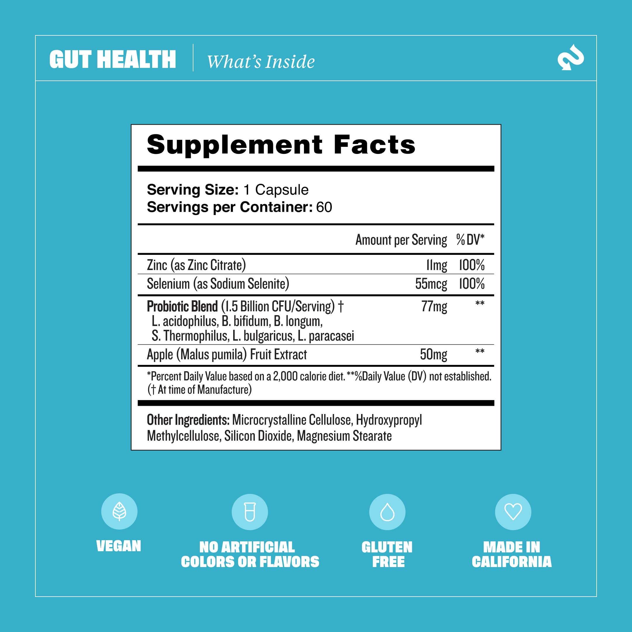 Health By Habit Gut Health Supplement (60 Capsules) - Contains 1.5 Billion probiotic Health By Habit uk supplements