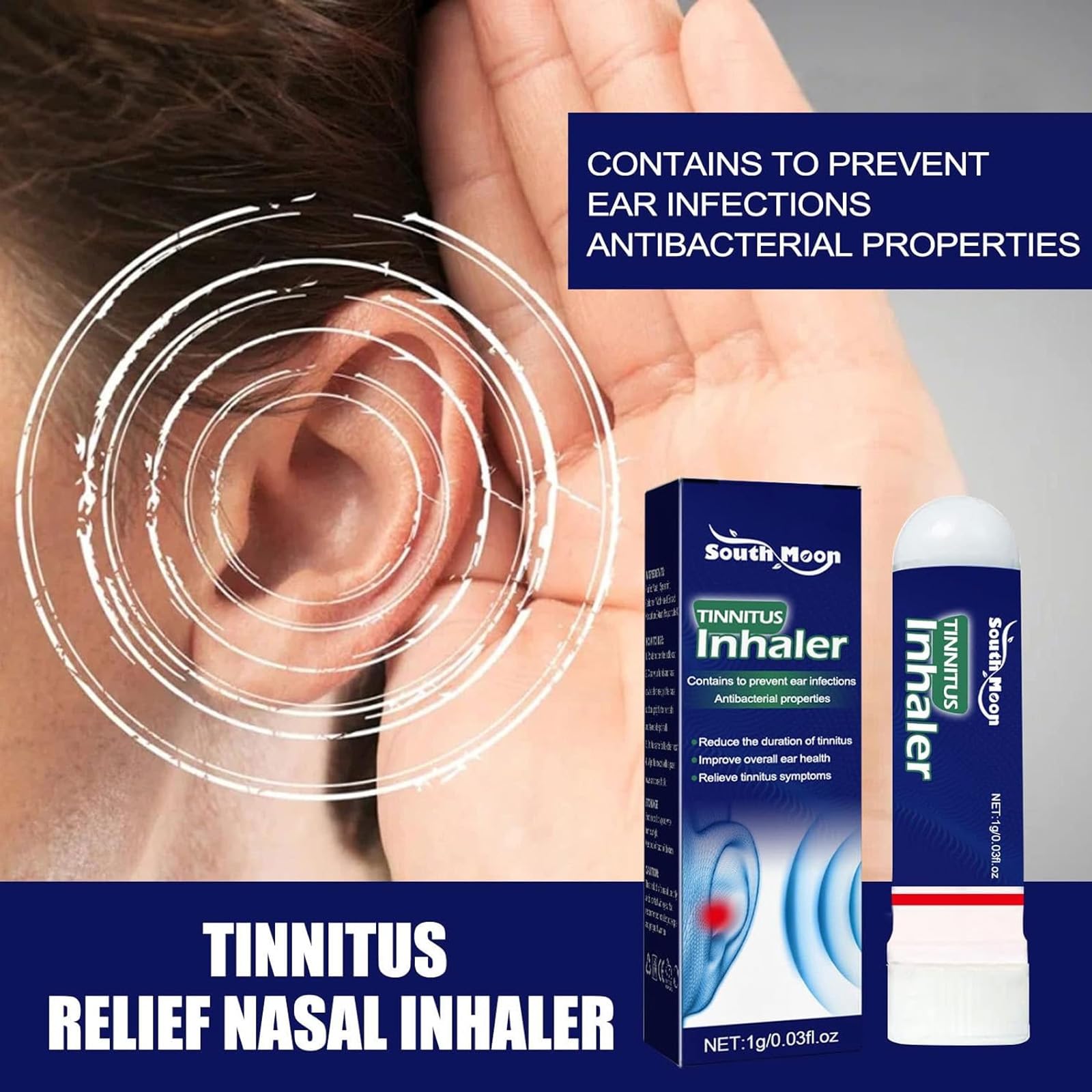 3/5/8PCS Echo Ease Tinnitus Inhaler, Tinnitus Relief for Ringing Ears Device, Auricalm Tinnitus Dailebao uk supplements