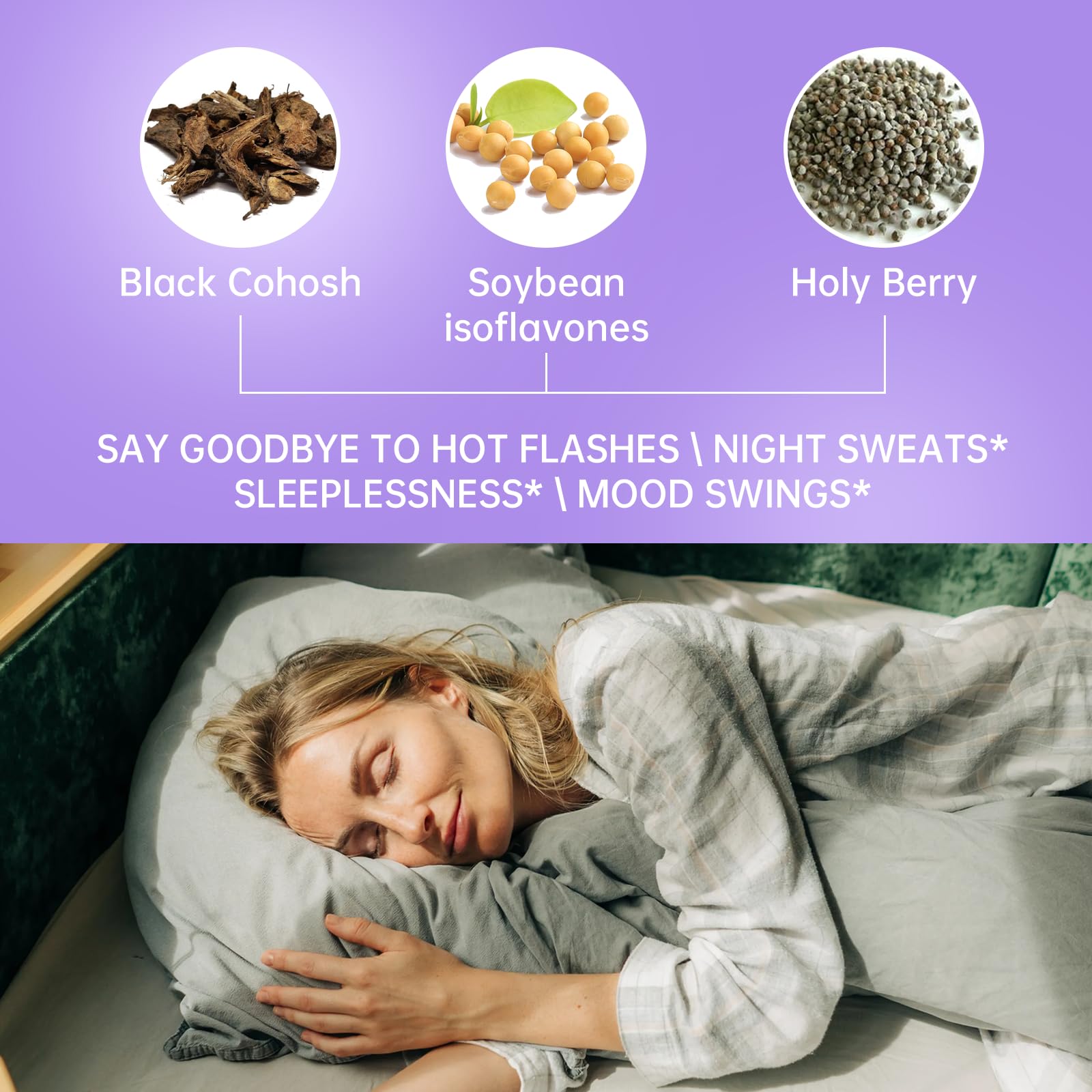 Natener Menopause Supplement for Women, Relieves 12 Menopausal Symptoms* | Black Cohosh + Soy Isoflavones + Ashwagandha + Moringa | for Alleviate Hot Flashes*, Night Sweats*, Weight* & Mood Swings* Natener uk supplements