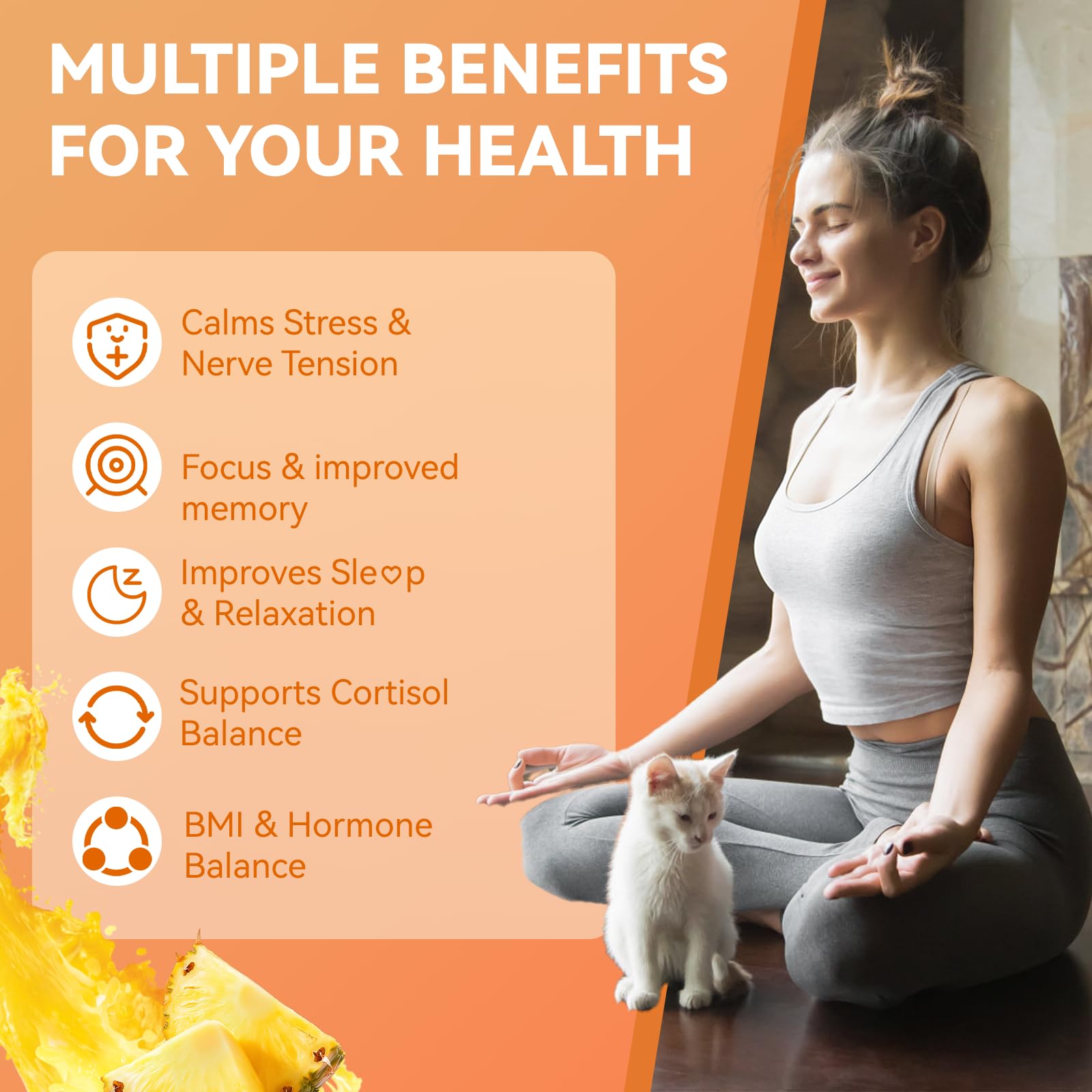 Agumoon Cortisol Gummies for Women, Cortisol Supplements with Ashwagandha, Magnesium, L-theanine, for Relaxation and Mood Support - 120 Gummies Agumoon uk supplements
