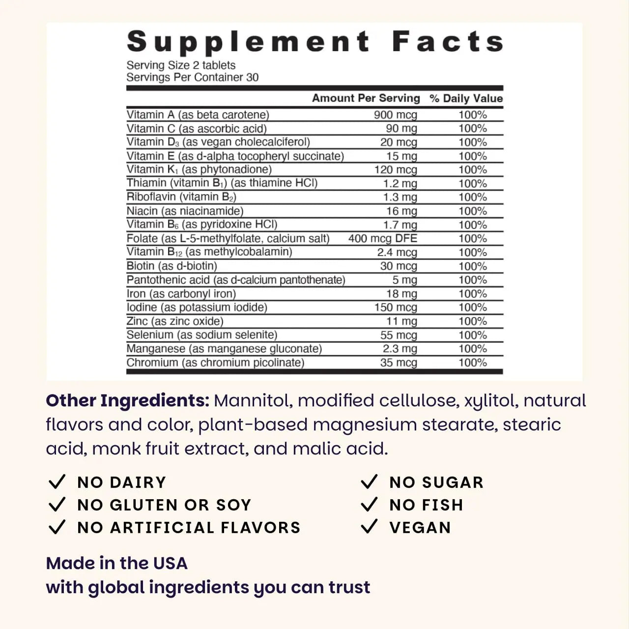 EZ Melts Multivitamin + Iron - Daily Multivitamin for Women & Men - Supports Healthy Energy Levels & Antioxidant Protection EZ Melts uk supplements