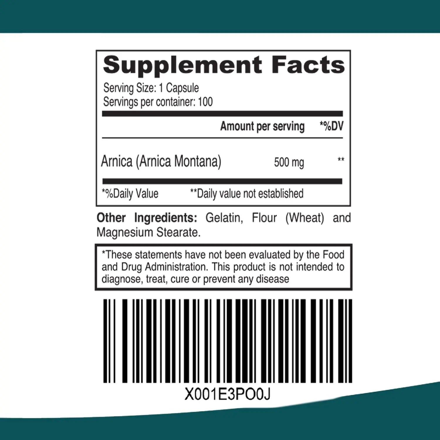 ELP ESSENTIAL Arnica Montana Capsules 100 Capsules ELP ESSENTIAL uk supplements