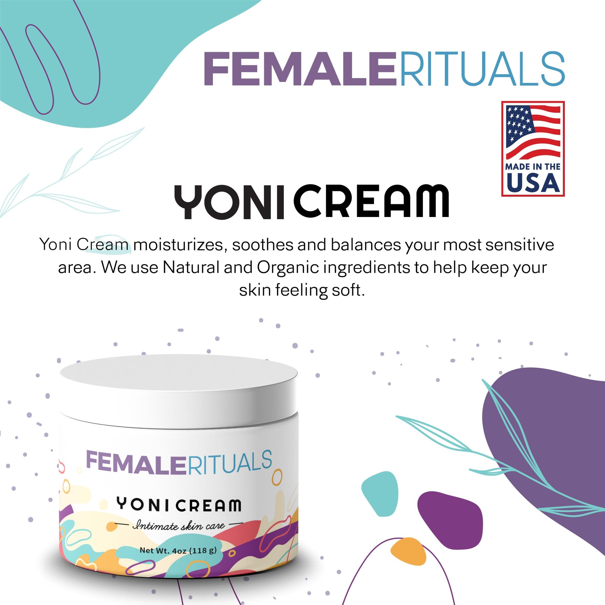 FEMALE RITUALS Vulva Moisturizing Cream - Vulva Care Balm - Clinically Tested Vaginal Moisturizer FEMALE RITUALS uk supplements