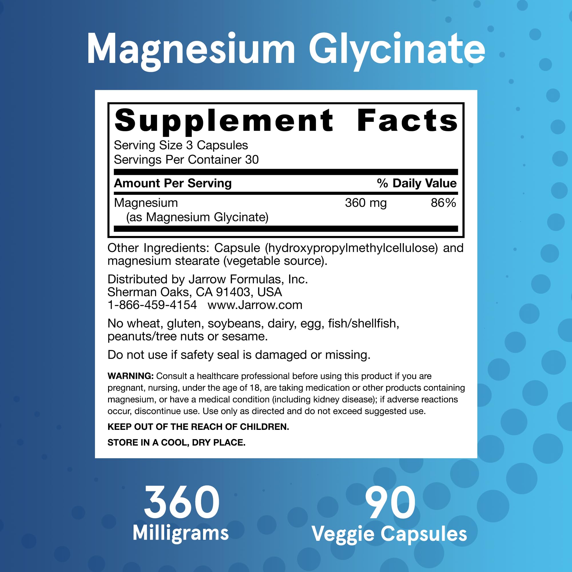 Jarrow Formulas Magnesium Glycinate Veggie Capsules - 360 mg Magnesium per Serving, Supports Relaxation and Healthy Sleep, 90 Count, 30 Day Supply Jarrow Formulas uk supplements