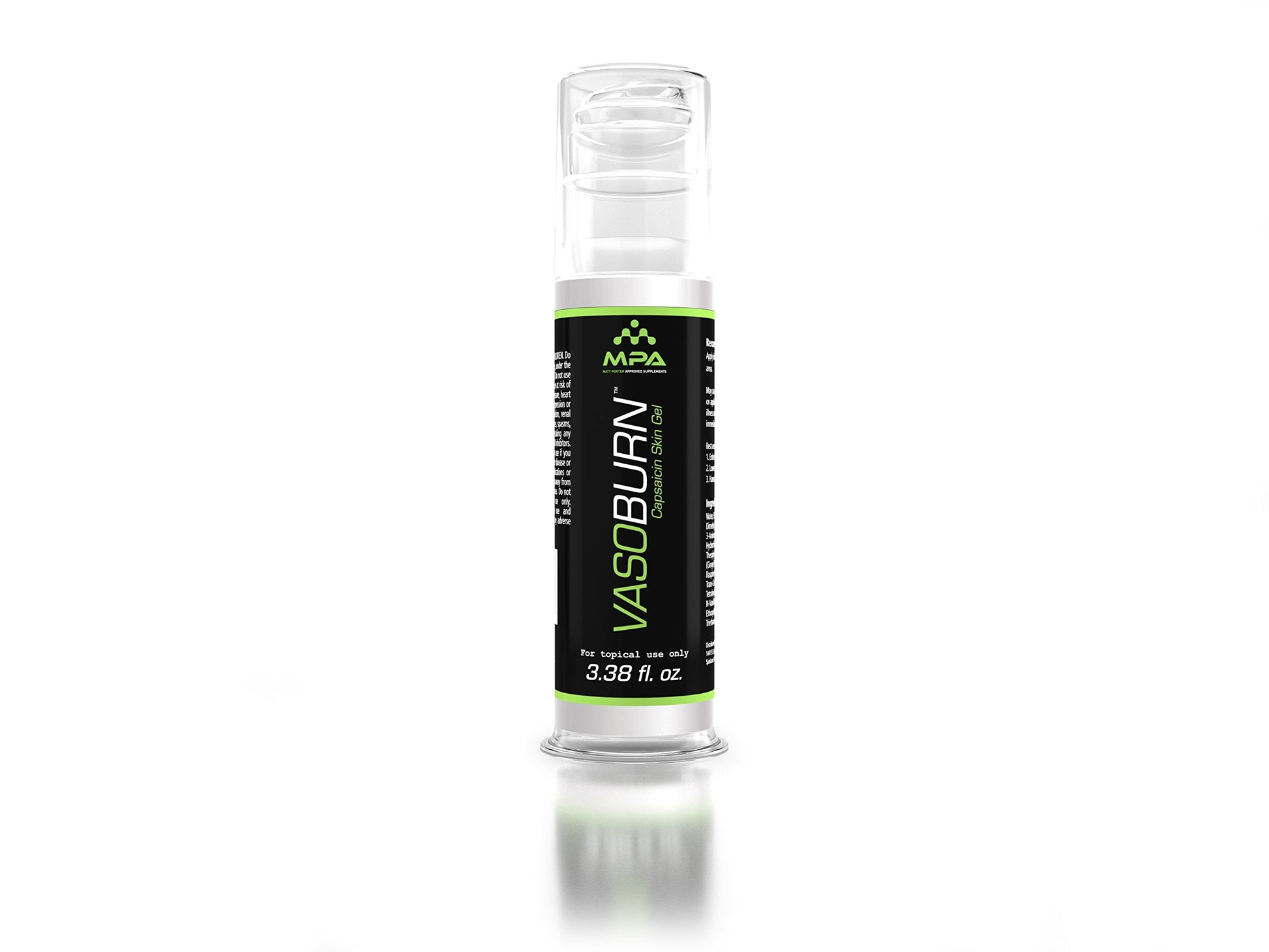 Vasoburn 3.38 oz Pump Bottle, Targets Stubborn Areas, Capsacin Cream, yohimbine Cream MPA uk supplements