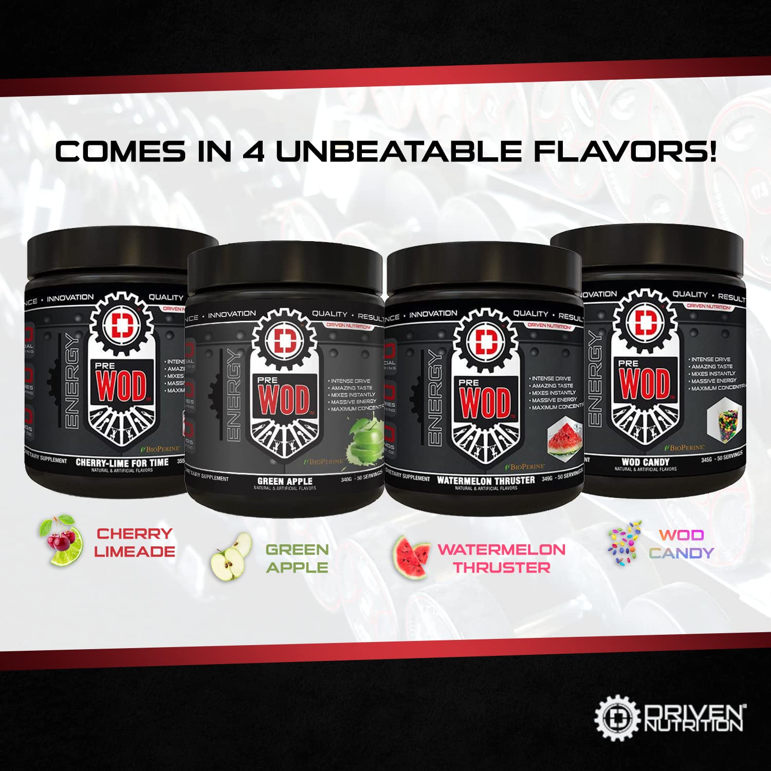 Driven PREWOD Energy Matrix, 50 Servings - Pre-Workout Supplement with Caffeine Driven Nutrition uk supplements