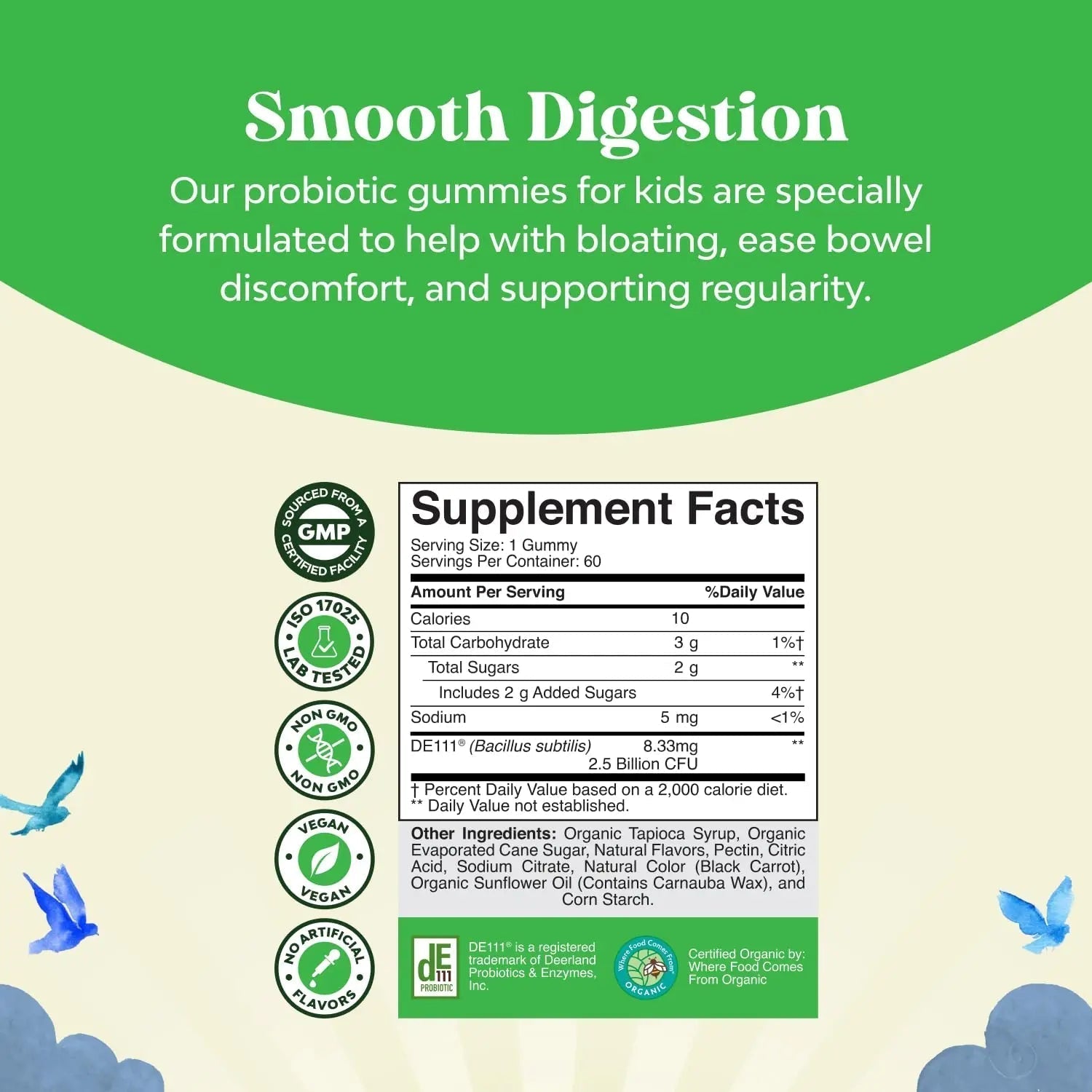 Natures Craft USDA Organic Probiotic Gummies for Kids - Vegan Non-GMO Kids Probiotic Gummy Vitamin for Immunity and Digestive Health Natures Craft uk supplements