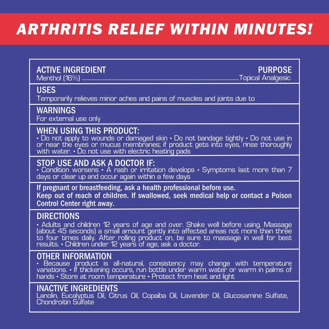 2-Pack | Fast Relief Joint-Ritis | All-Natural | Maximum Relief for Back, Neck, and Joints | As Seen On TV | Easy to Apply, 2 fl oz Roll-On Aus Healthcare uk supplements