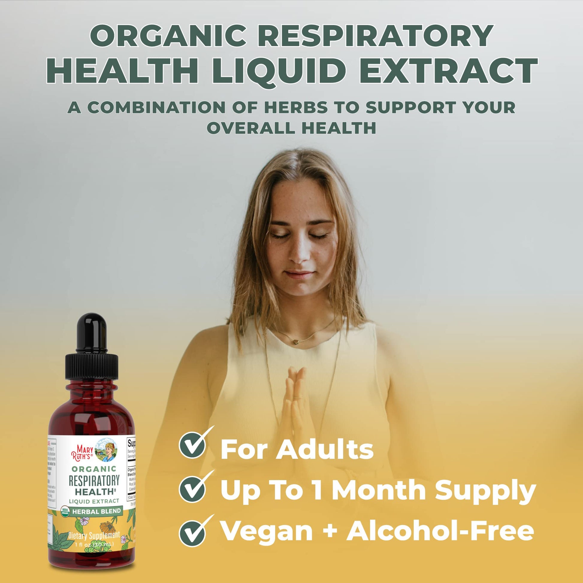 MaryRuth's | USDA Organic Respiratory Health Herbal Supplement Extract MaryRuth Organics uk supplements