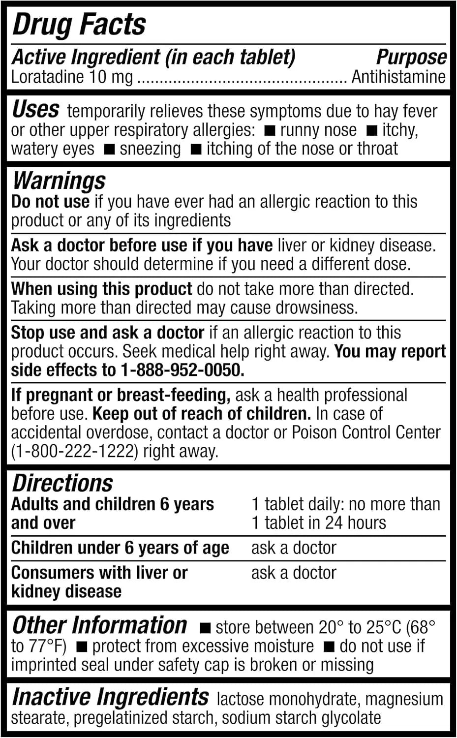 HealthA2Z® Allergy Relief | Loratadine 10mg Antihistamine | 500 Tablets | Dye Free | Relief from Itchy Throat, Sneezing, Runny Noses | 24-Hours Allergy Medicine HealthA2Z uk supplements
