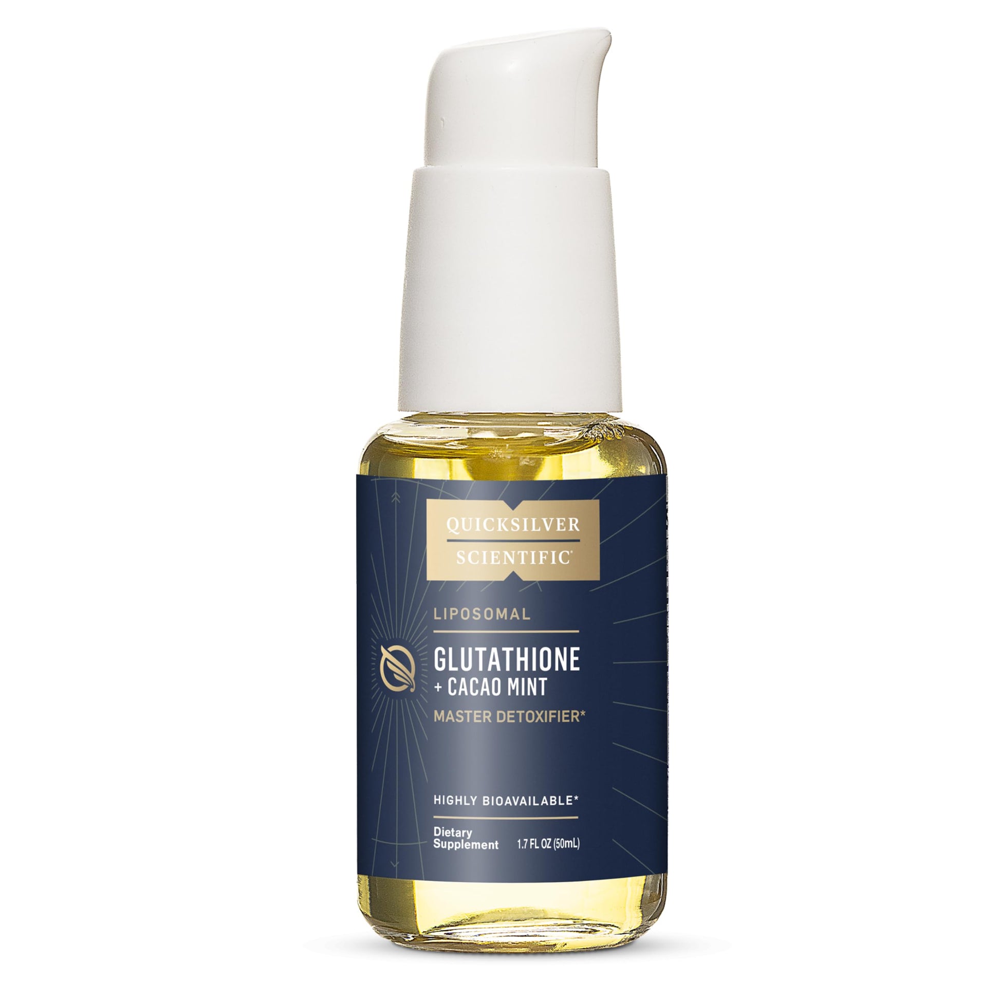 Quicksilver Scientific Liposomal Glutathione - Superior Absorption Oral Glutathione Supplement for Detox & Immune Support - Cacao Mint (1.7 fl oz) Quicksilver Scientific uk supplements
