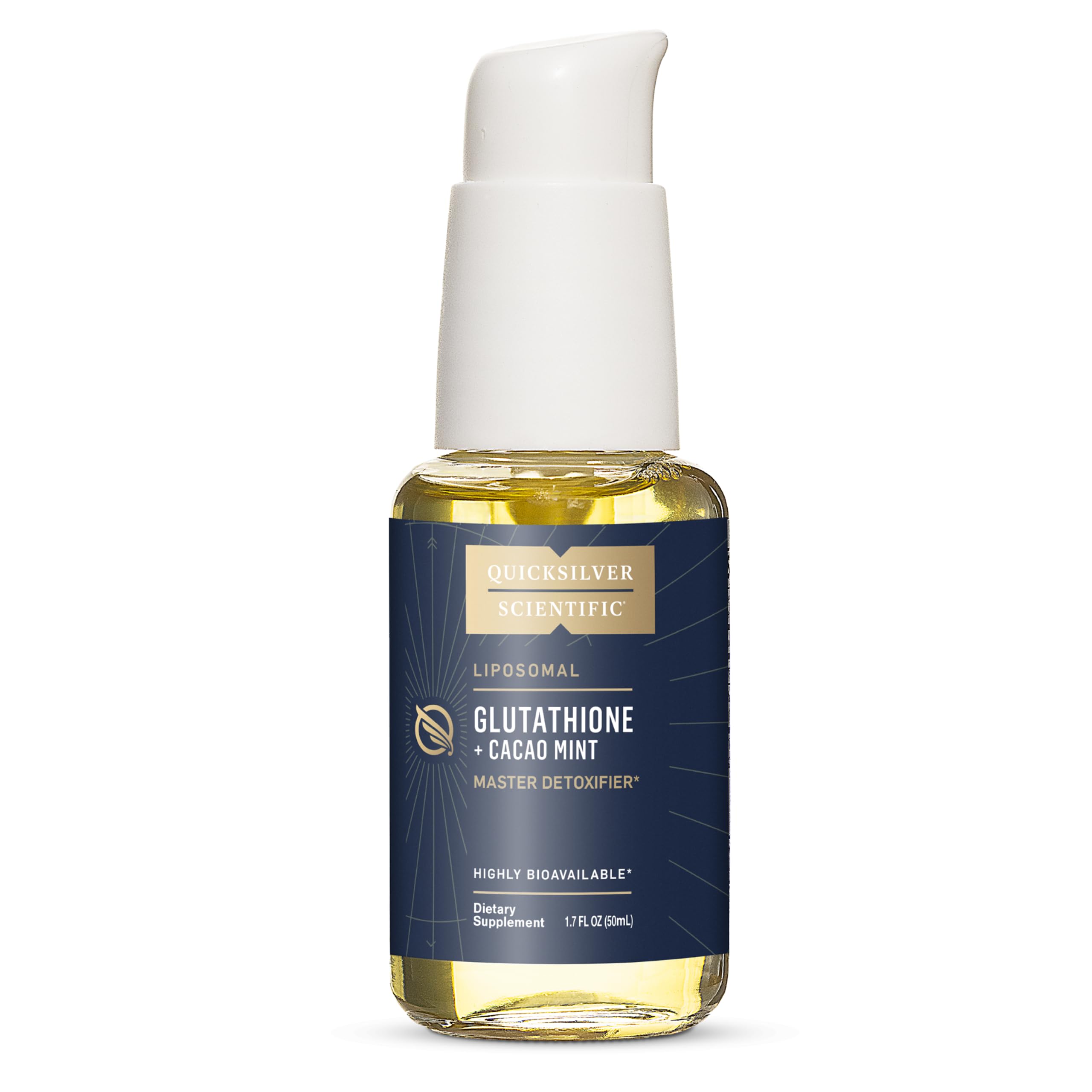 Quicksilver Scientific Liposomal Glutathione - Superior Absorption Oral Glutathione Supplement for Detox & Immune Support - Cacao Mint (1.7 fl oz) Quicksilver Scientific uk supplements