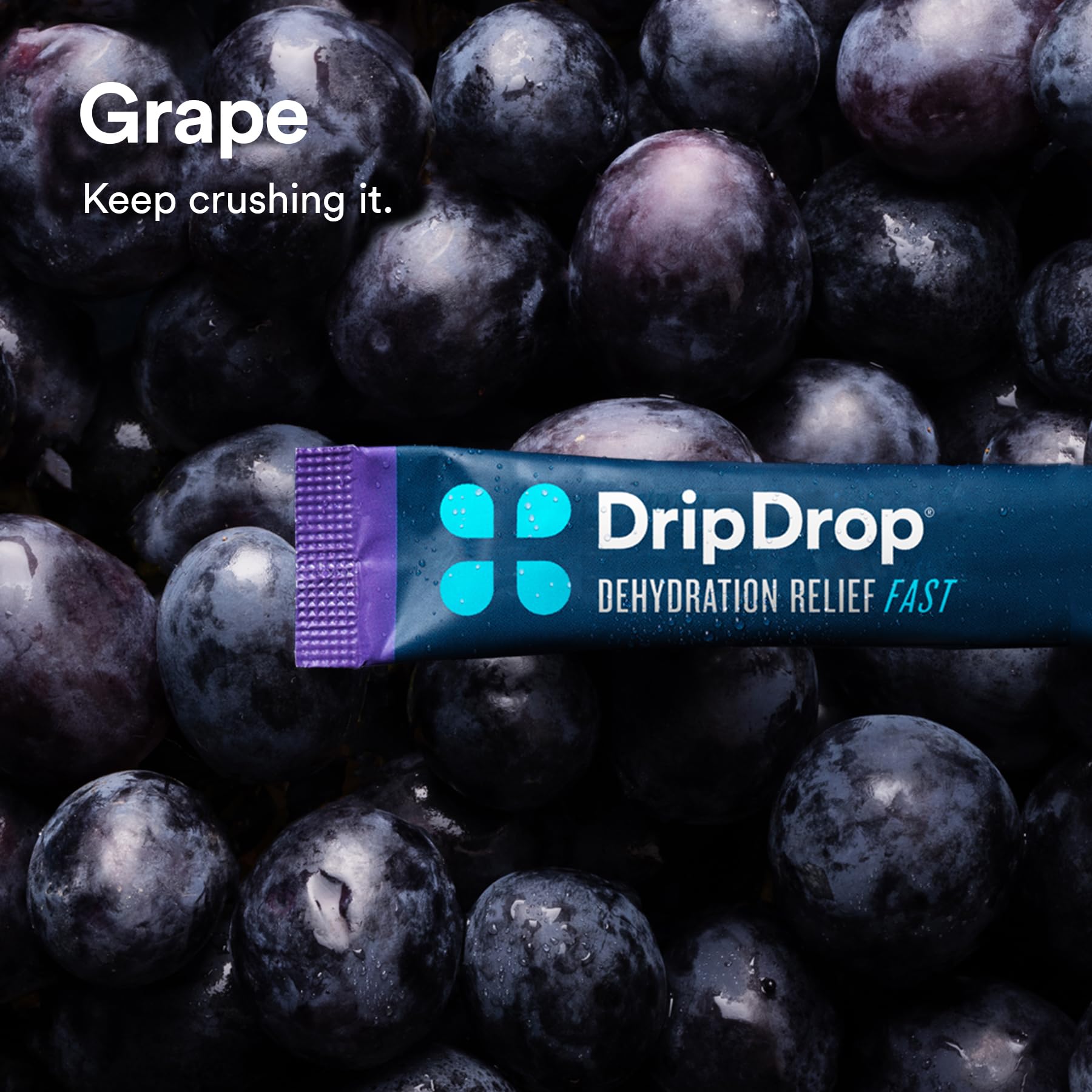 DripDrop Hydration - Electrolyte Powder Packets - Concord Grape - 32 Count DripDrop uk supplements