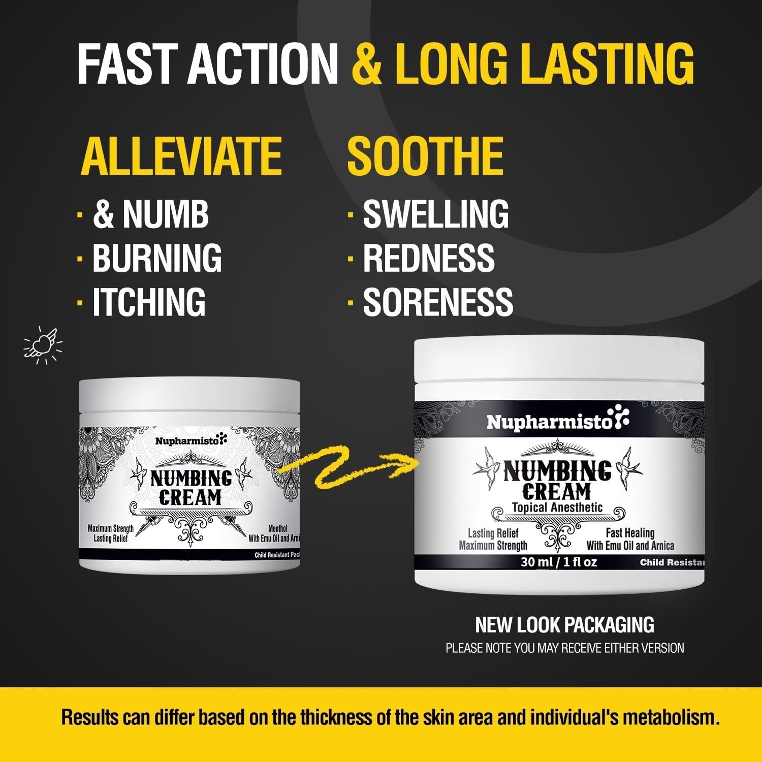 Nupharmisto Numbing Cream Maximum Strength : Long Lasting Numbing Cream with 5X Numbing - Emu Oil and Arnica 30 ml / 1 fl oz Nupharmisto uk supplements