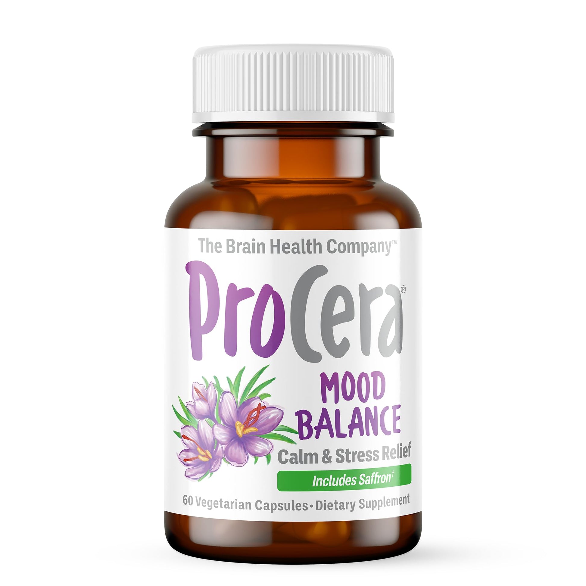 Procera Mood Support - Boost Mental Performance - Clarity - Mood Stability - Stress - Anxiousness - Mental Fatigue - Adaptogens - Saffron - Magnesium - Ashwagandha - Rhodiola - 60 Count Procera uk supplements