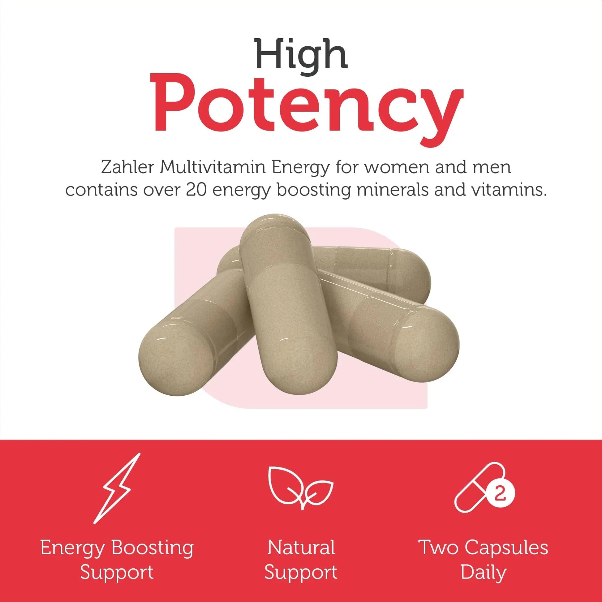 Zahler - Daily Multivitamin for Women & Men with Energy Vitamins, Minerals & Iron (60 Count) Kosher Men & Womens Multivitamins for Healthy Energy Zahler uk supplements