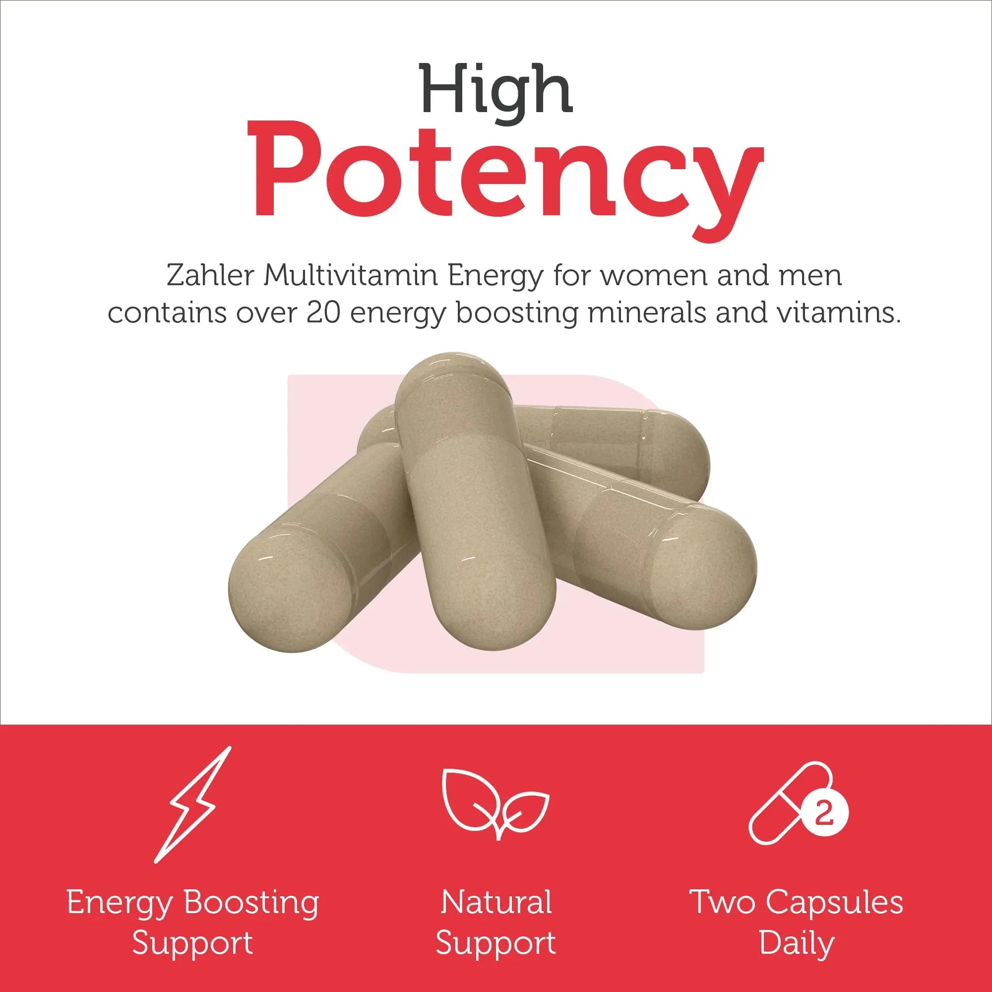 Zahler - Daily Multivitamin for Women & Men with Energy Vitamins, Minerals & Iron (60 Count) Kosher Men & Womens Multivitamins for Healthy Energy Zahler uk supplements