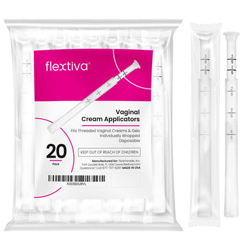 Flextiva Disposable Plastic Vaginal Cream Applicators - Threaded End to Fit OTC Gel or Cream Products Flextiva uk supplements