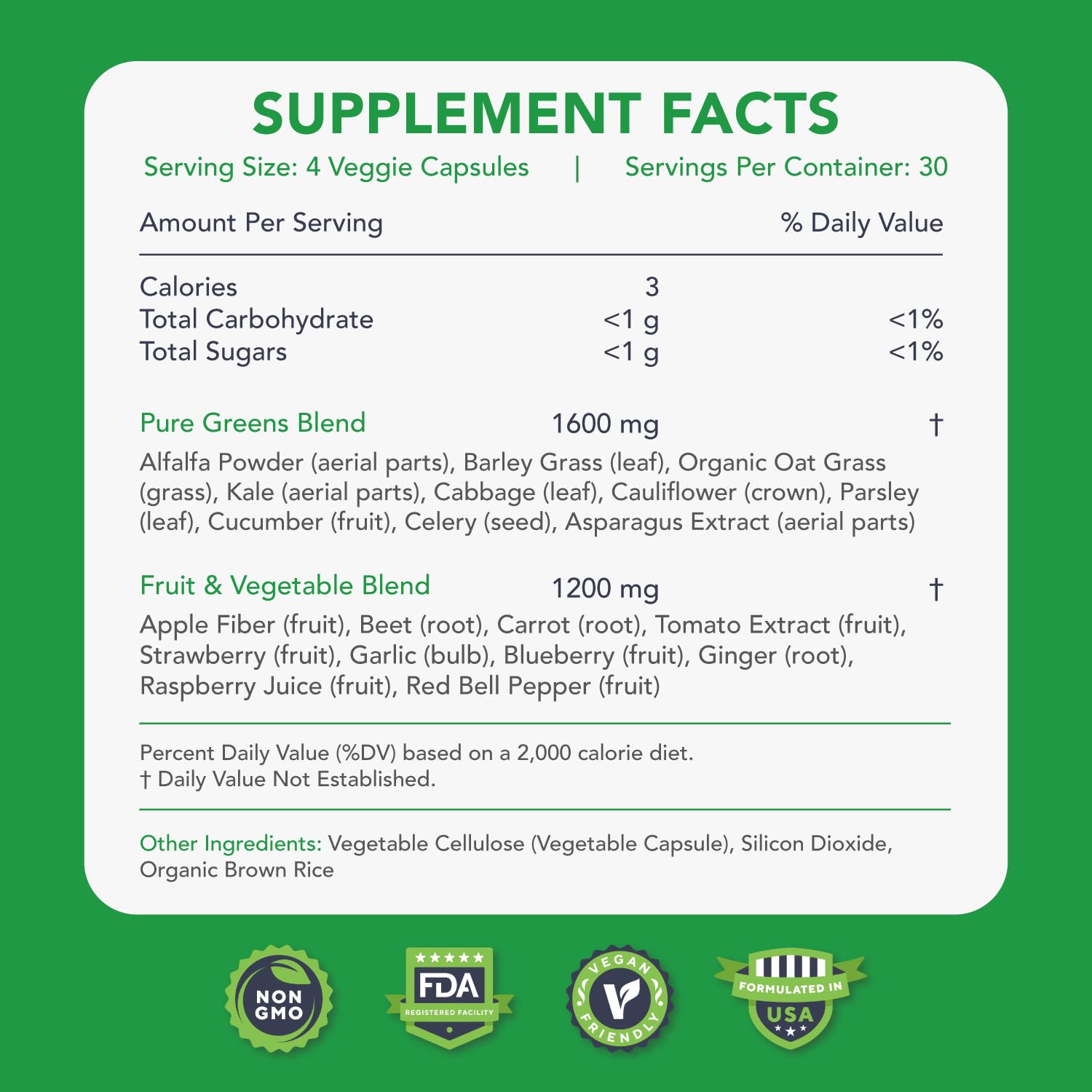 KaraMD Pure Nature | Greens, Fruit and Veggies Supplement | Vitamins, Fiber & Antioxidants | 20 Fruits and Vegetables Supplements for Energy & Digestion | Gluten Free & Vegan Friendly (30 Servings) KaraMD uk supplements