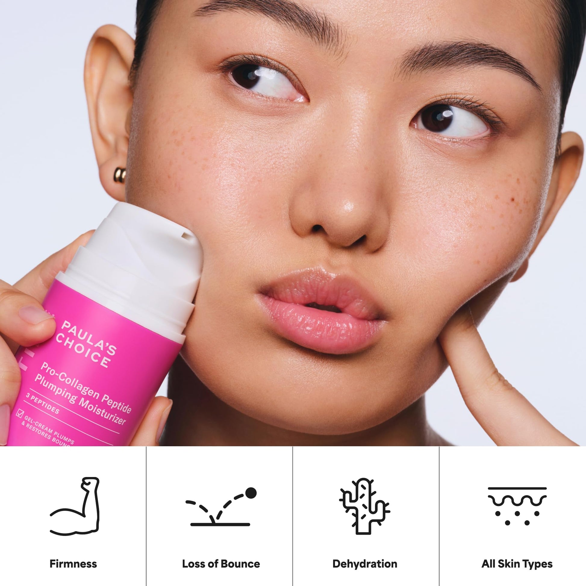 Paula's Choice Pro-Collagen Peptide Plumping Face Moisturizer, Daily Gel Face Cream for Deep Lightweight Hydration, Wrinkles & Loss of Firmness, Fragrance-Free, 1.7 Fl Oz Paula's Choice uk supplements