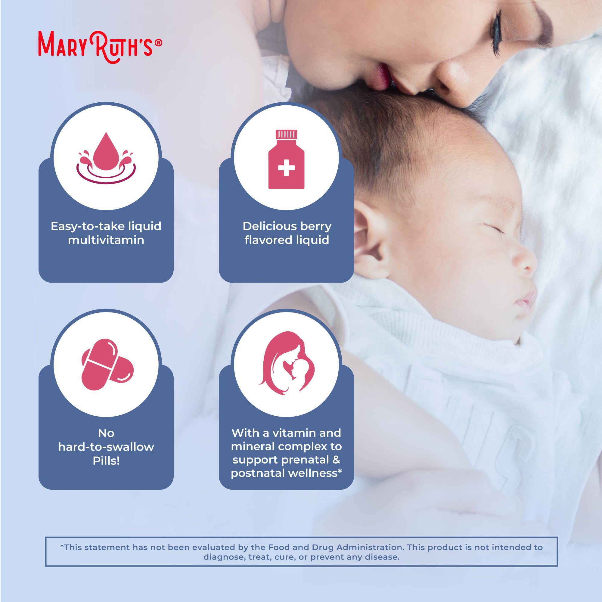 MARYRUTH'S Postnatal & Prenatal Vitamins for Women | Sugar Free | Selenium | Folate | Vegan | Non-GMO | Gluten Free | 32oz MARYRUTH'S uk supplements