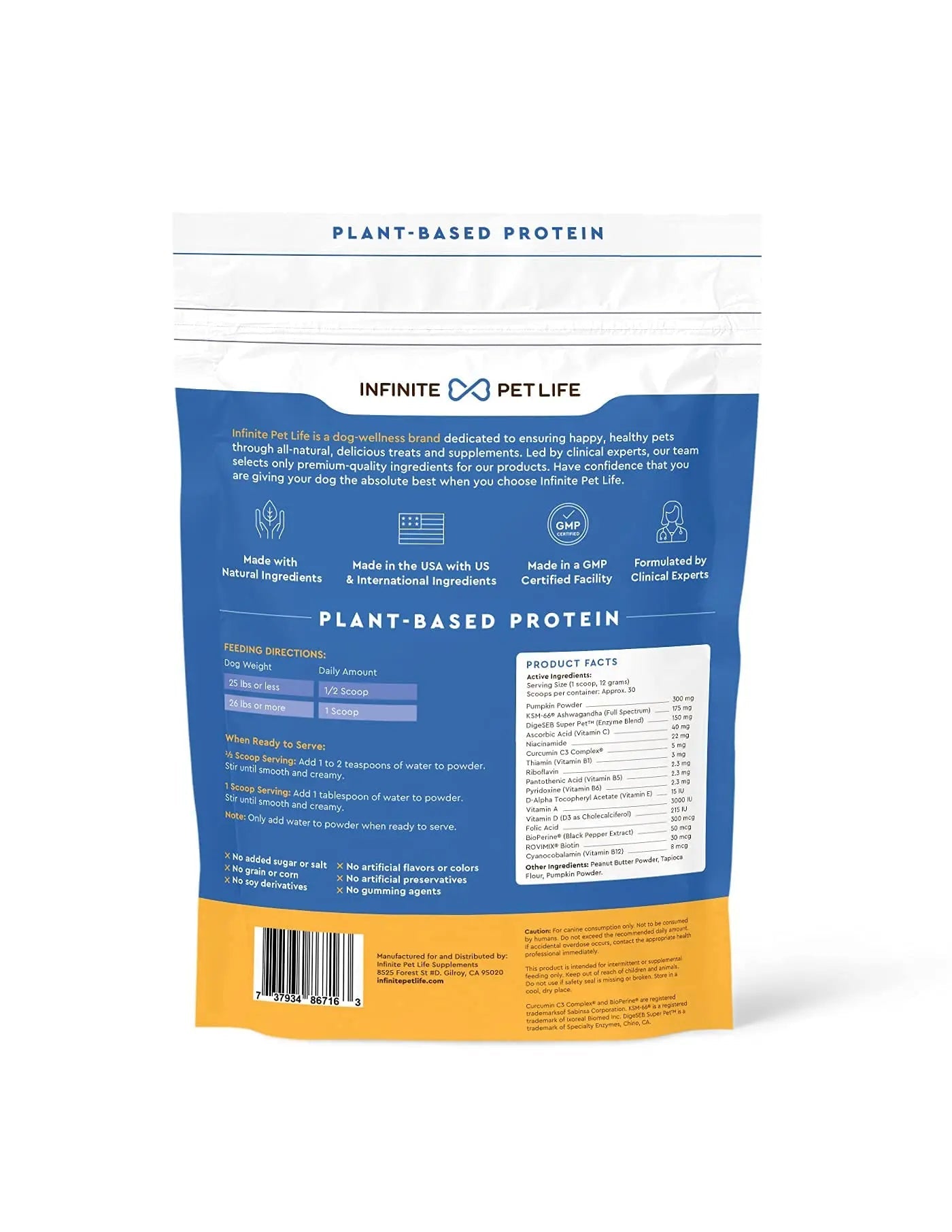 Infinite Pet Life Ultimate Multi-Function Peanut Butter Dog Vitamin Powder | 12.7 oz | All-Inclusive Dog Vitamins and Supplements Infinite Pet Supplements uk supplements