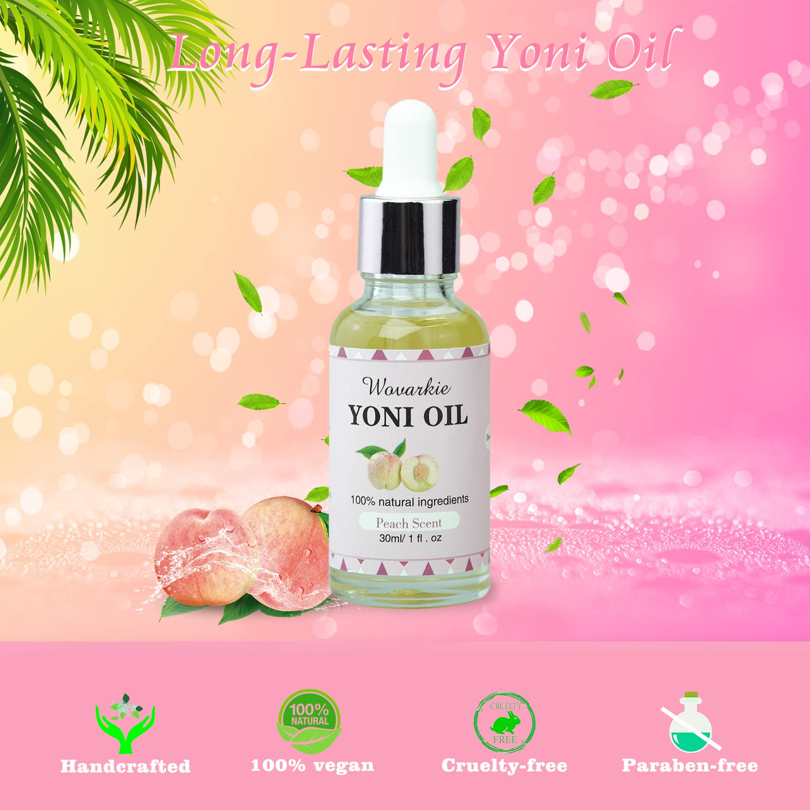 2 Packs Yoni Oil for Women, 1 fl oz/30 ml Feminine Oil Intimate Deodorant for Women, Eliminates Odor Wovarkie uk supplements