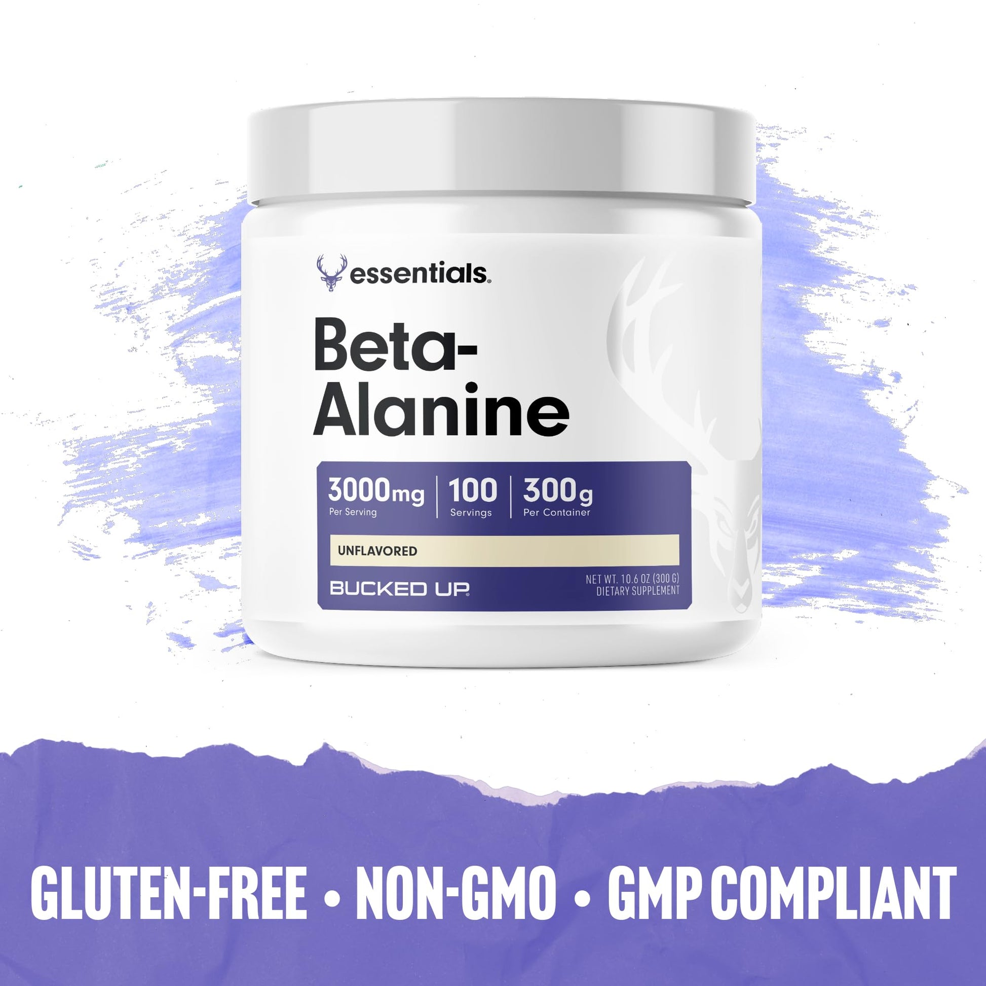 Bucked Up Beta Alanine 300mg Powder, Non-GMO, Gluten-Free, Unflavored (100 Servings) Bucked Up uk supplements
