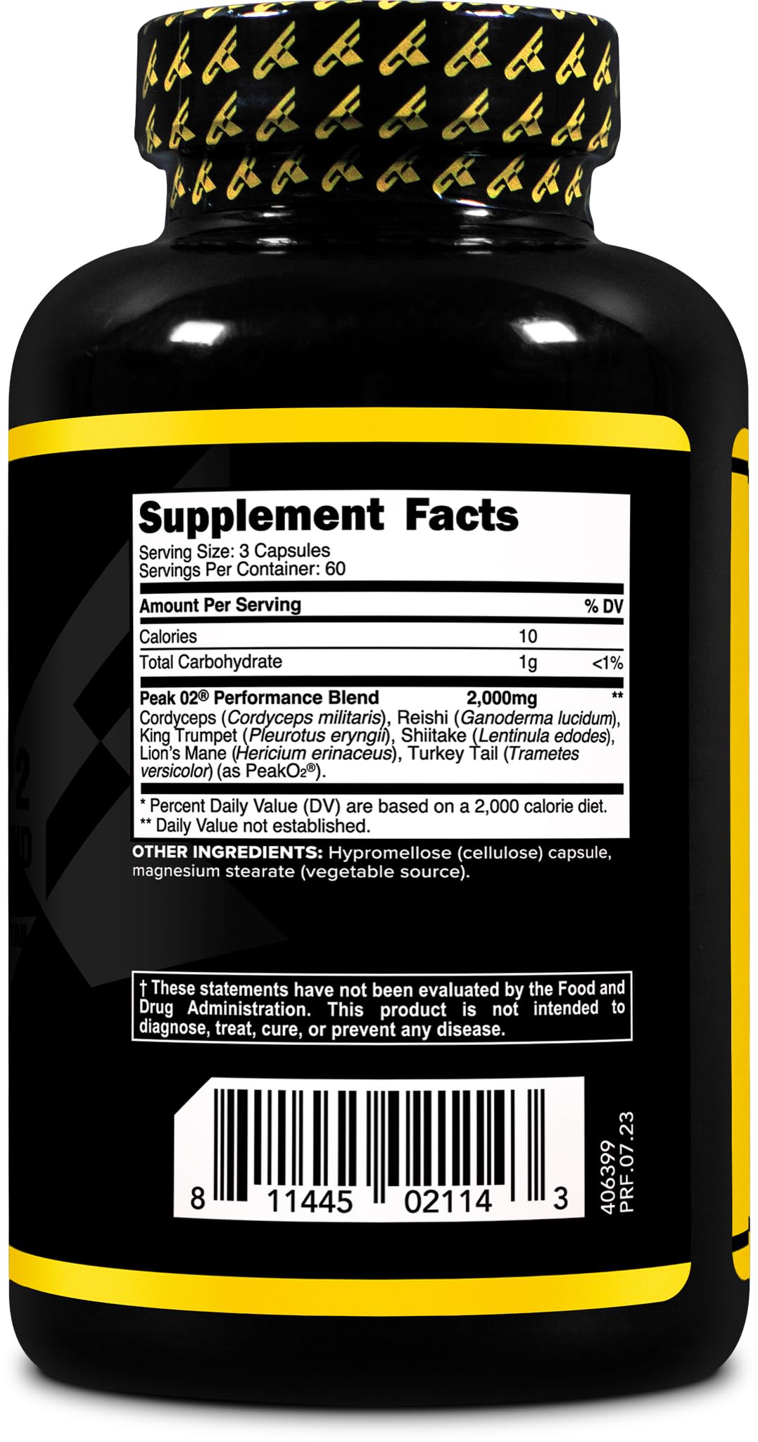 Primaforce Peak O2 Performance Mushroom Powered Oxygen Absorption Booster (180 Capsules) (2,000 mg Per Serving, 60 Servings) - Athletic Performance Supplement, Ultimate Mushroom Blend Primaforce uk supplements